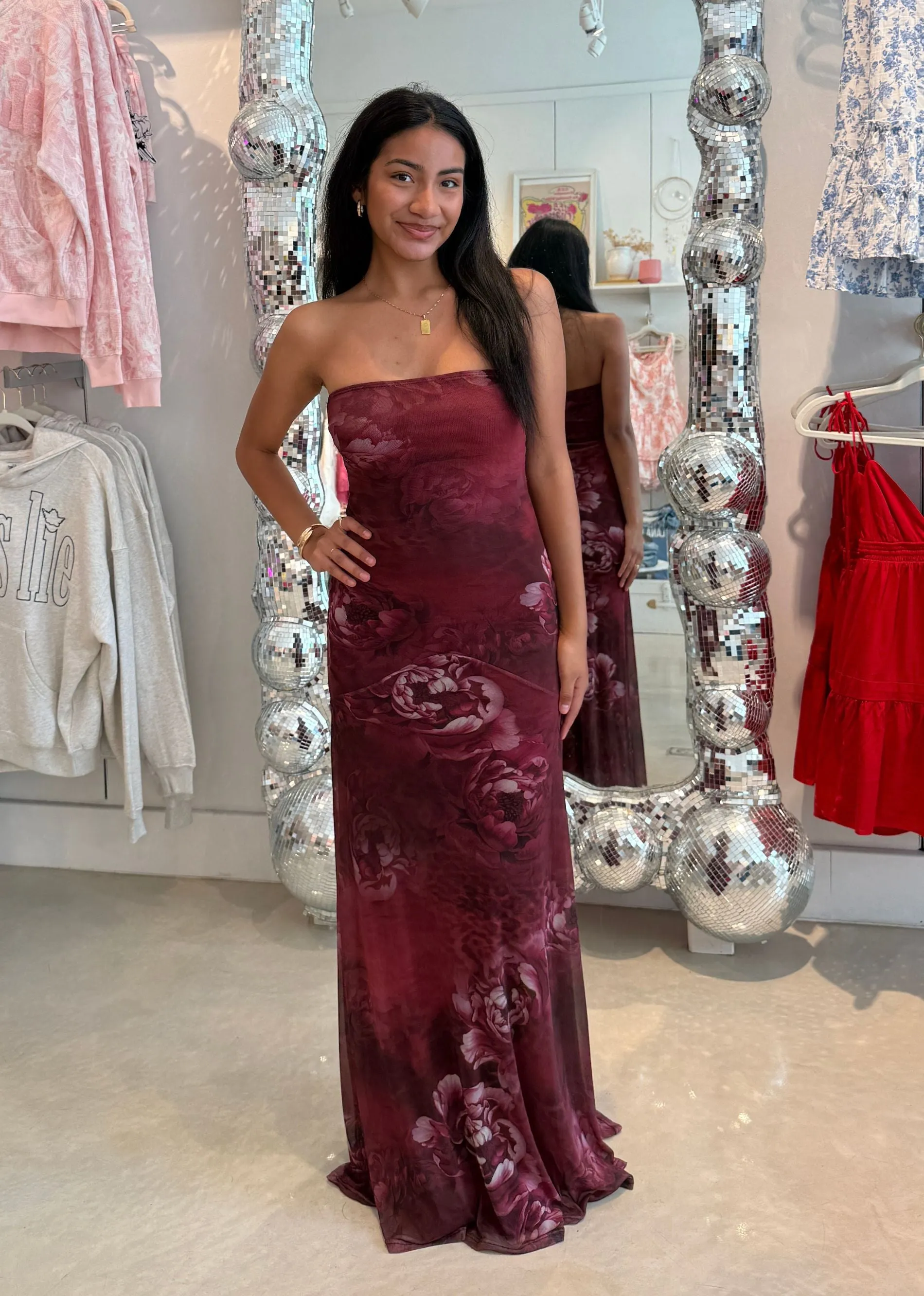 Afterglow Maxi Dress ★ Burgundy sold by Rock N Rags product image thumbnail 2