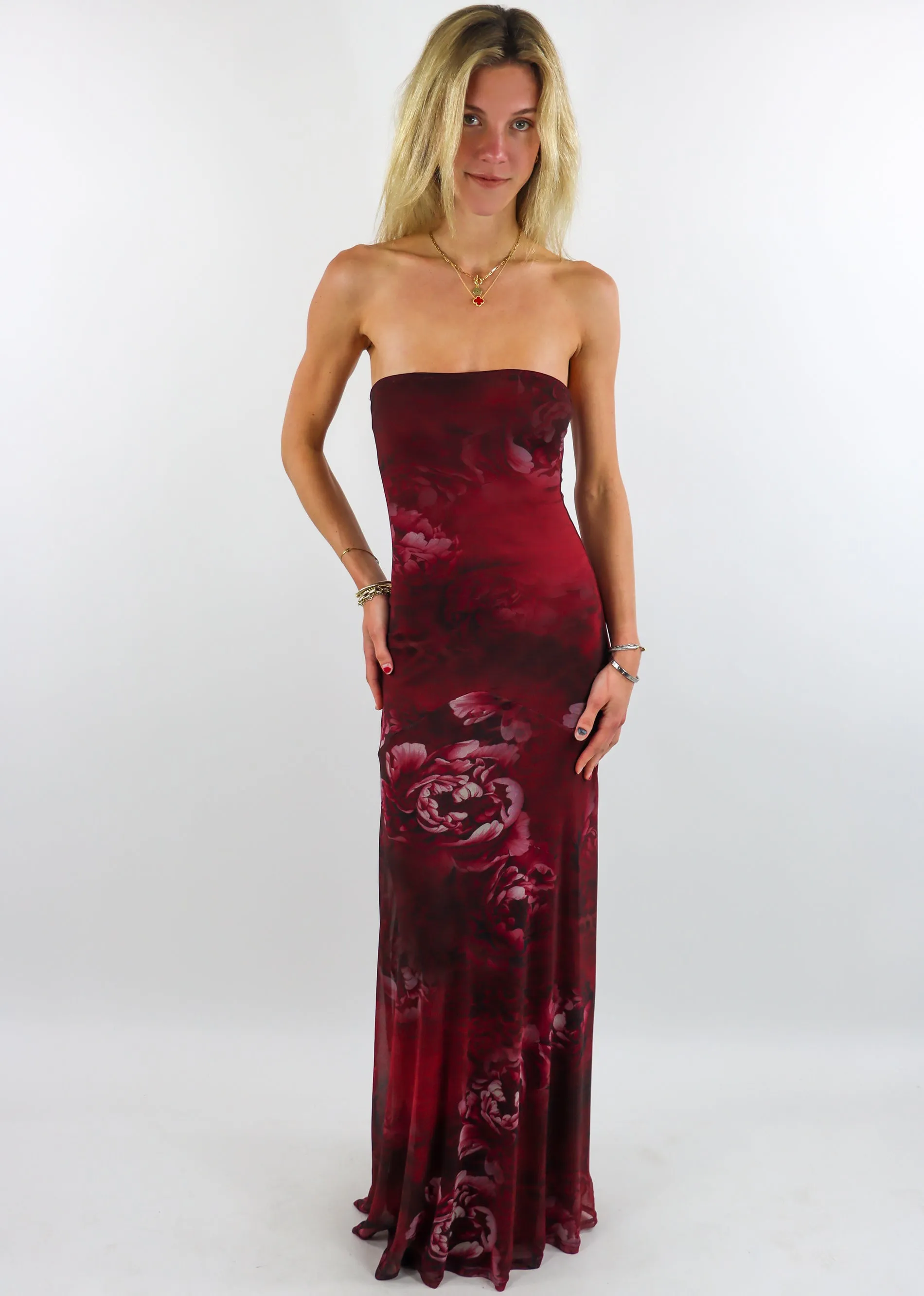 Afterglow Maxi Dress ★ Burgundy sold by Rock N Rags product image thumbnail 4