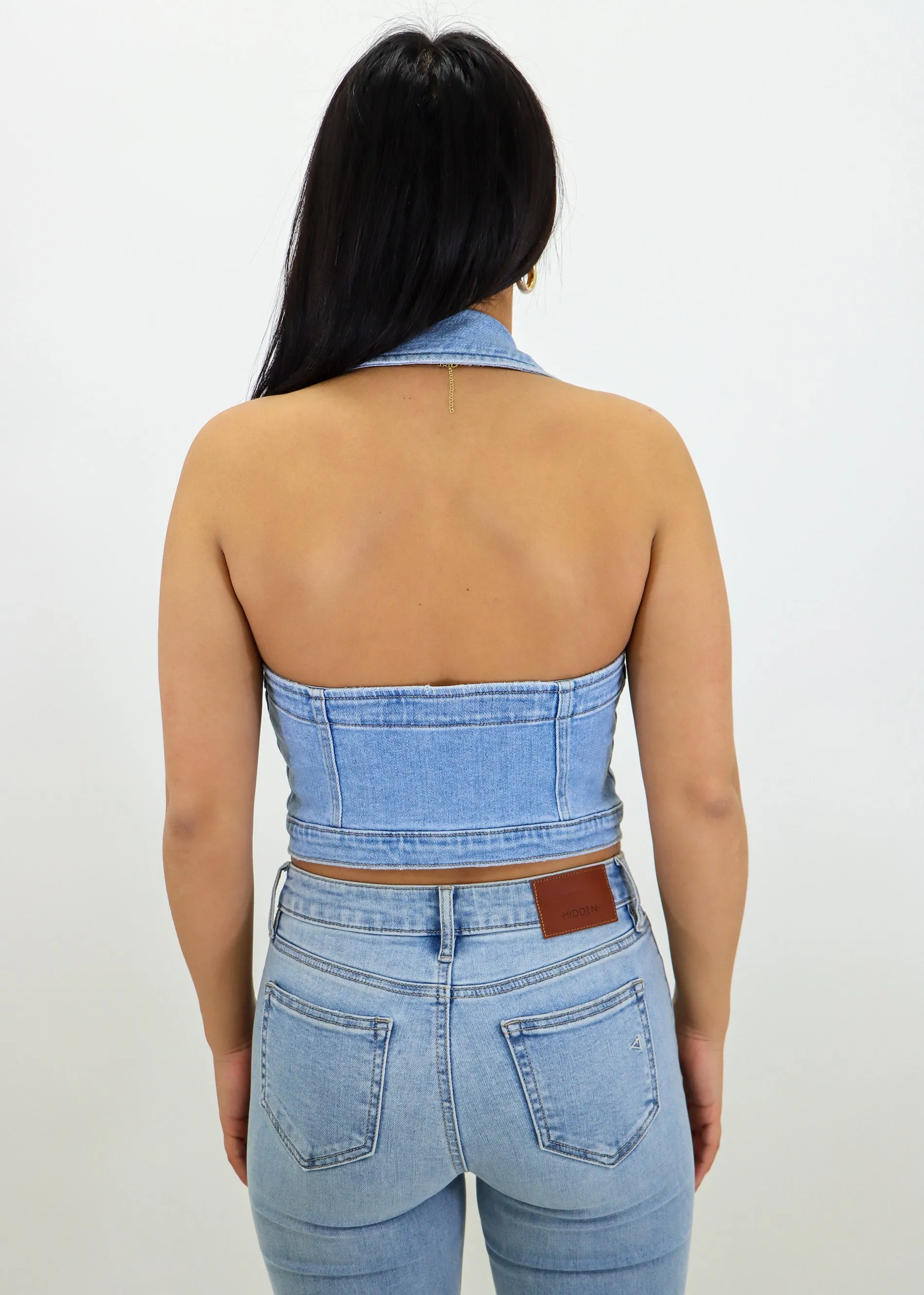 Meant To Be Halter Top ★ Light Wash sold by Rock N Rags product image thumbnail 4