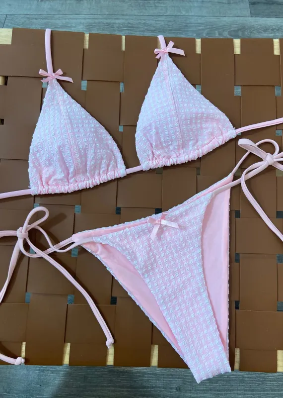 Sweetheart Gingham Bikini Bottom ★ Pink sold by Rock N Rags