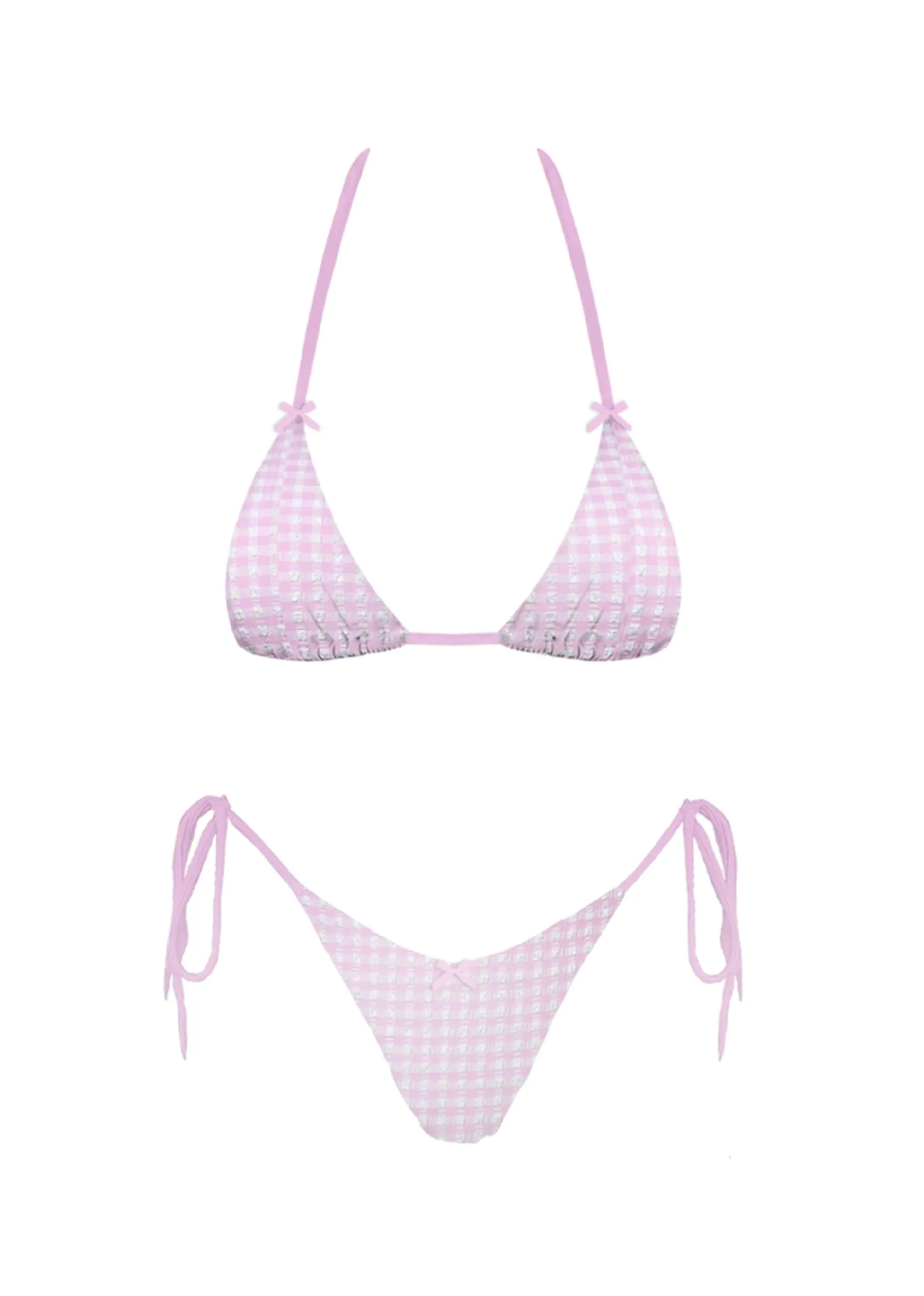 Sweetheart Gingham Bikini Top ★ Pink sold by Rock N Rags
