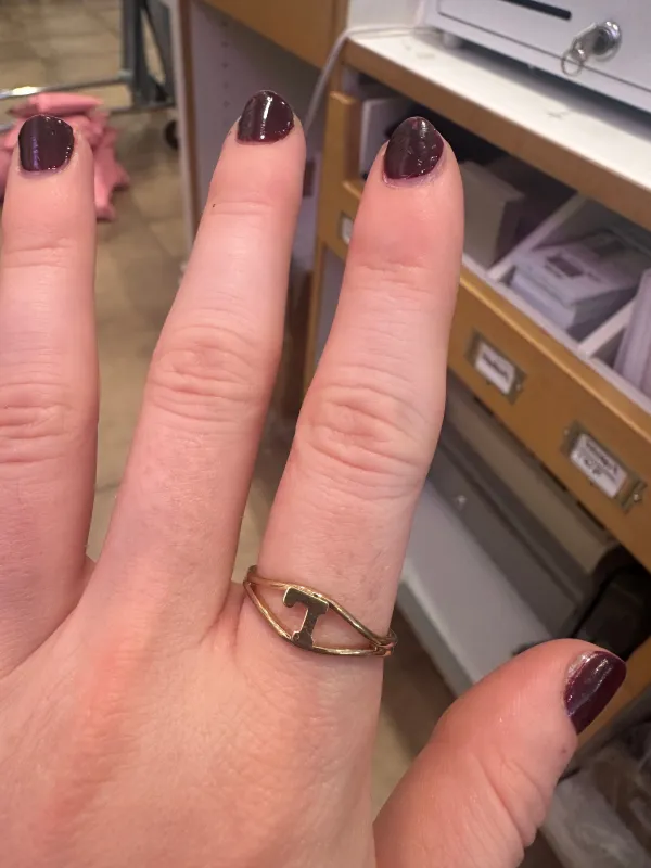Adjustable Initial Ring ★ Gold sold by Rock N Rags
