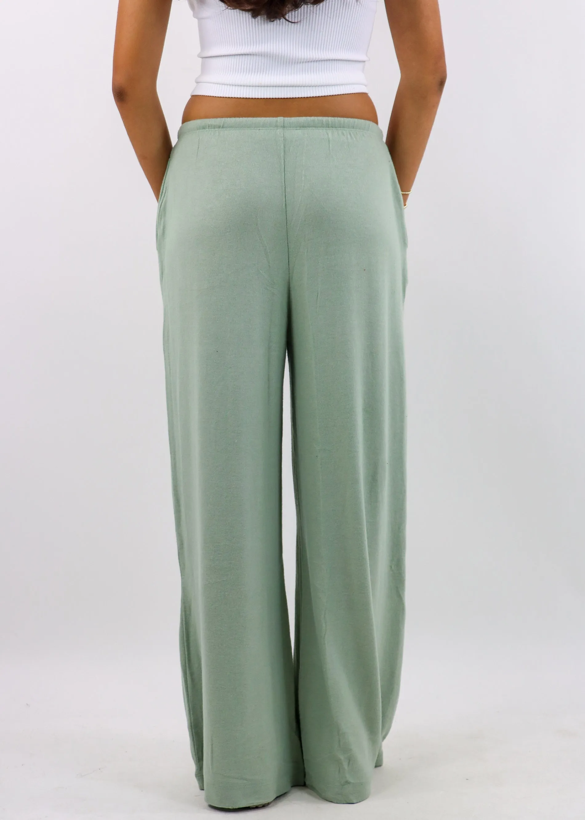 Sweet Escape Wide Leg Sweatpants ★ Sage Green sold by Rock N Rags product image thumbnail 3