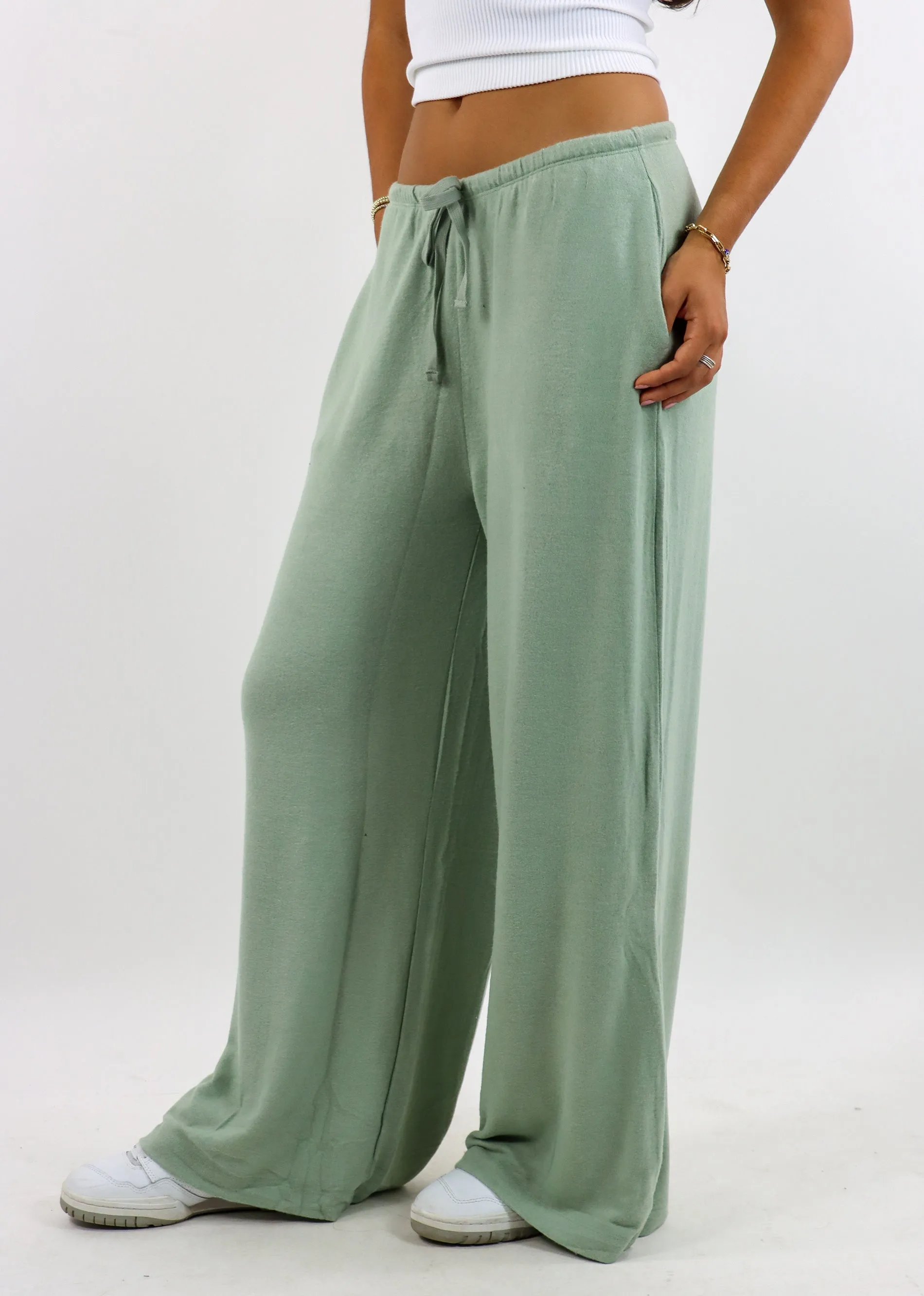 Sweet Escape Wide Leg Sweatpants ★ Sage Green sold by Rock N Rags product image thumbnail 2