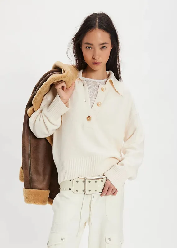 Free People Trading Up Polo ★ Ivory sold by Rock N Rags