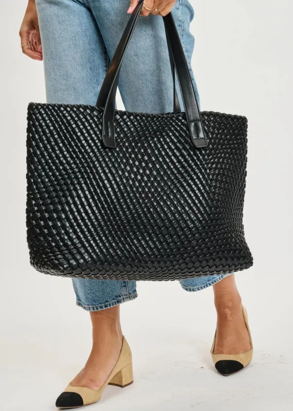 Woven Shoulder Bag V2 ★ Black sold by Rock N Rags