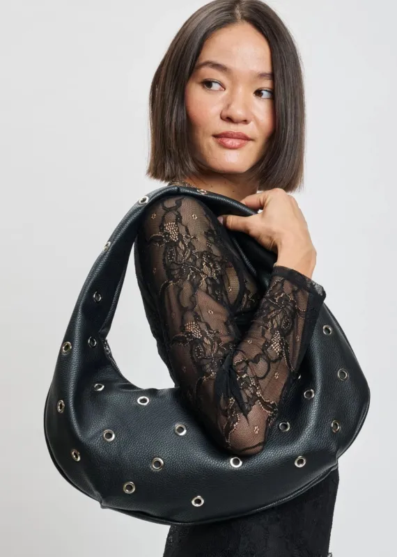 Grommet Shoulder Bag ★ Black sold by Rock N Rags