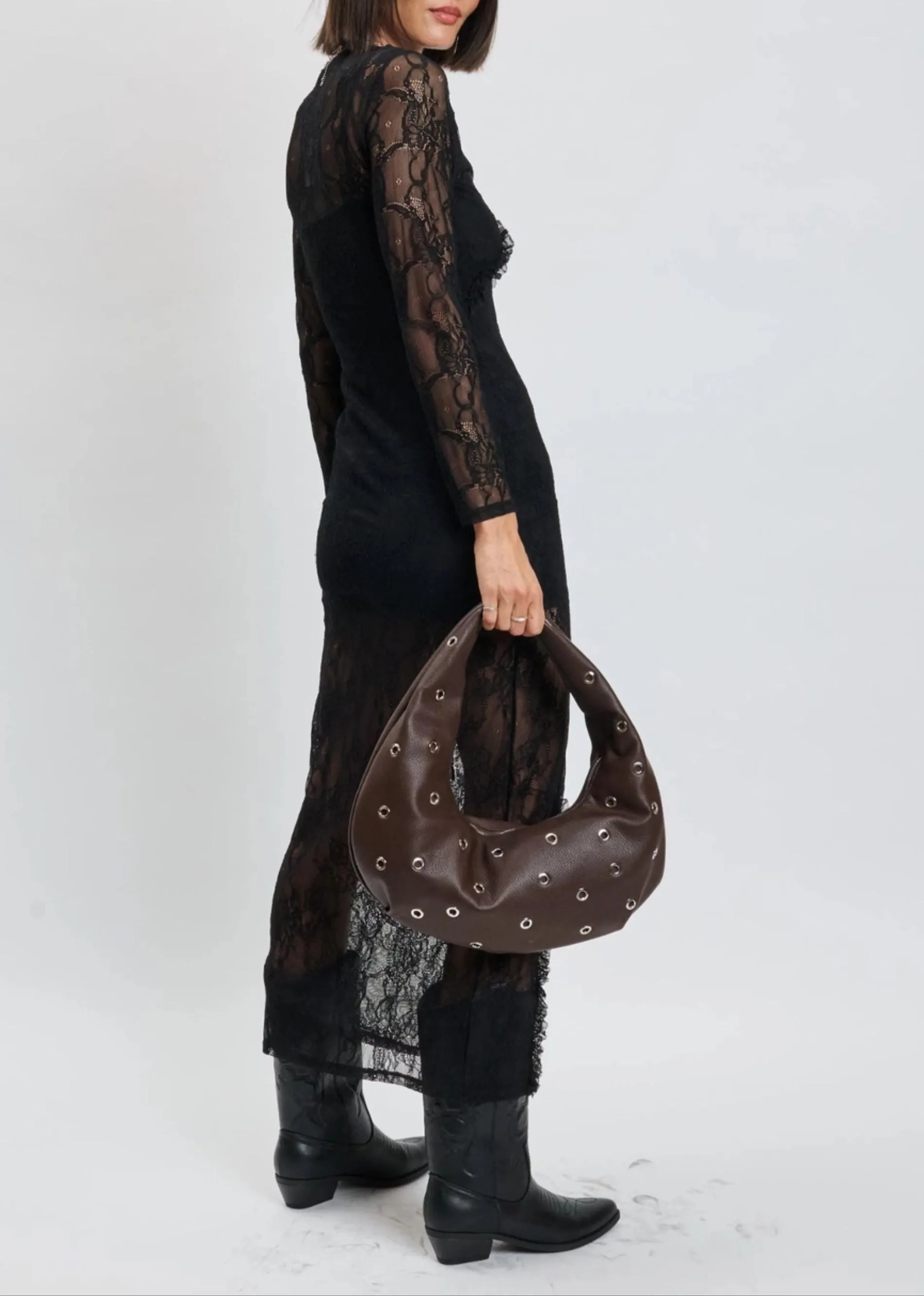 Grommet Shoulder Bag ★ Brown sold by Rock N Rags product image thumbnail 2