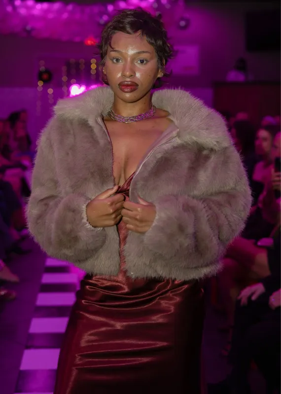 Sweet Disposition Faux Fur Jacket ★ Taupe sold by Rock N Rags