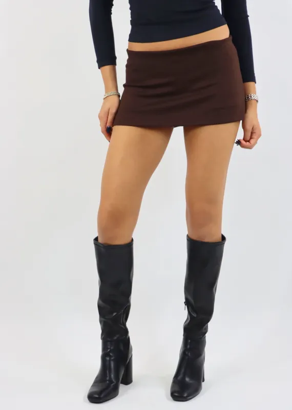 Complicated Micro Mini Skirt ★ Brown sold by Rock N Rags