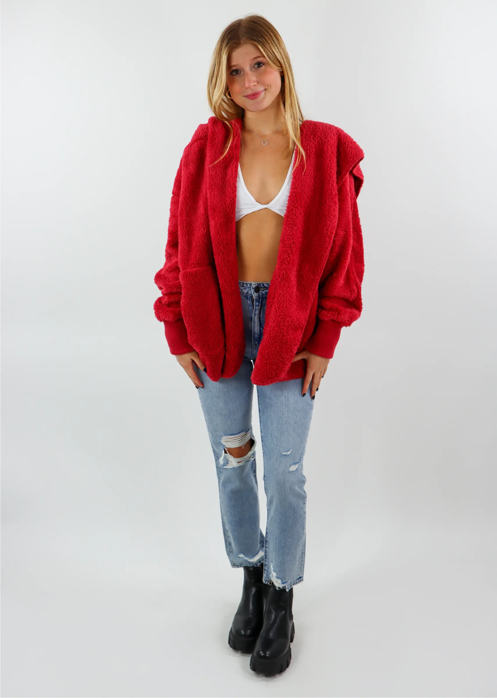 Fuzzy Jacket ★ Red sold by Rock N Rags product image thumbnail 5