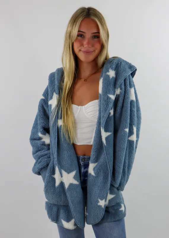 Fuzzy Star Jacket ★ Dusty Blue sold by Rock N Rags
