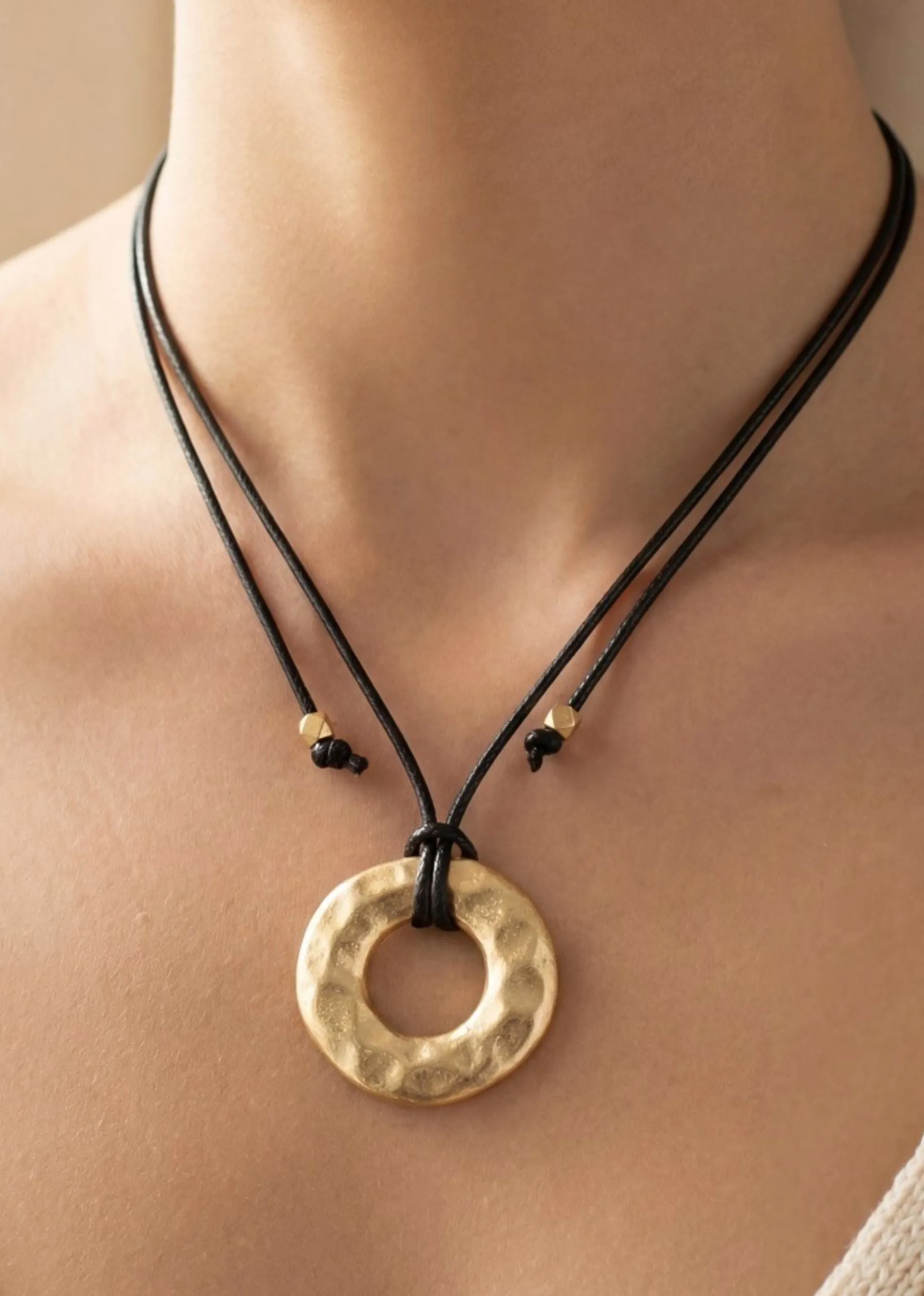 Midnight Tide Cord Necklace ★ Black & Gold sold by Rock N Rags