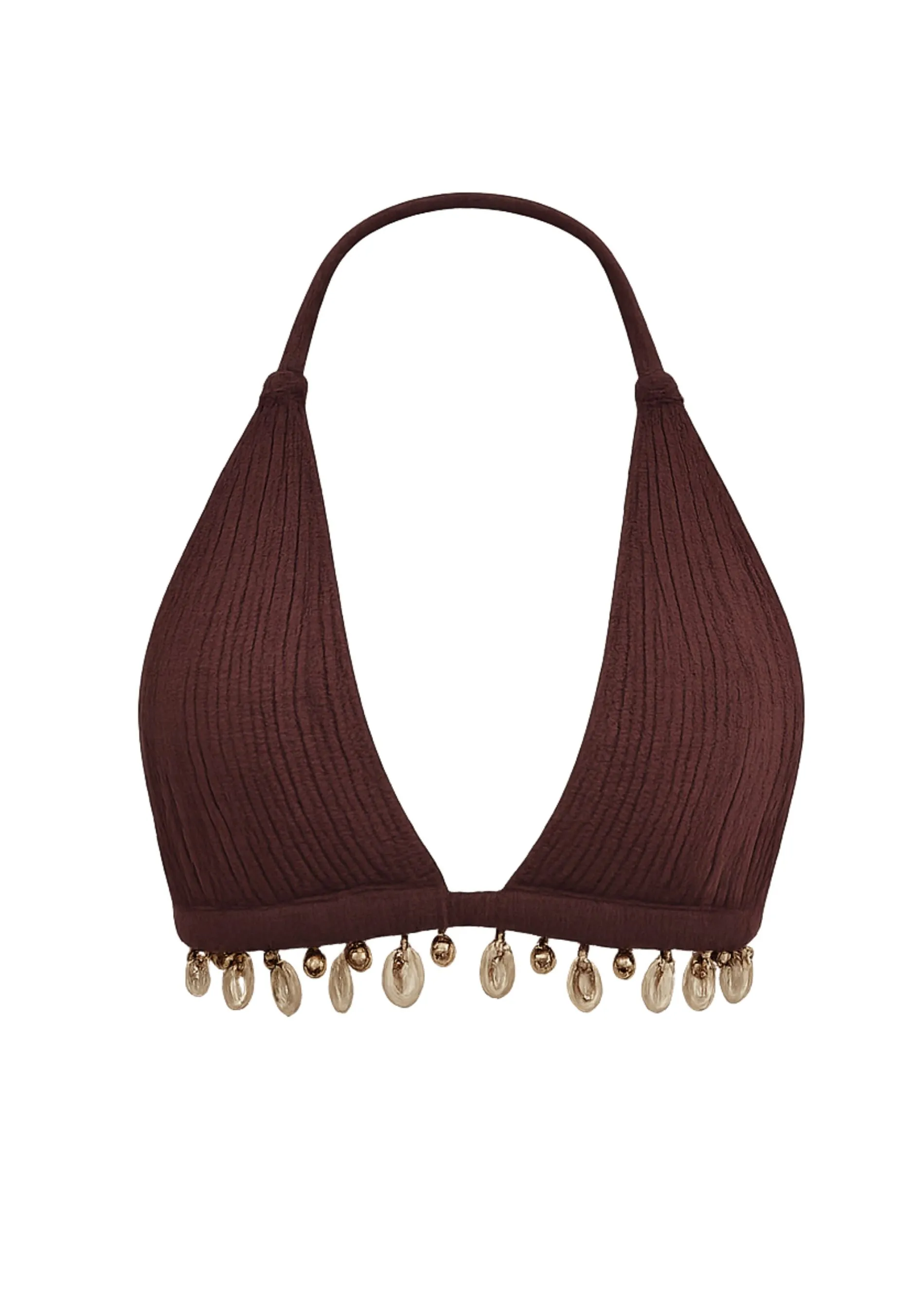 Seashell Crochet Halter Top ★ Brown sold by Rock N Rags product image thumbnail 2
