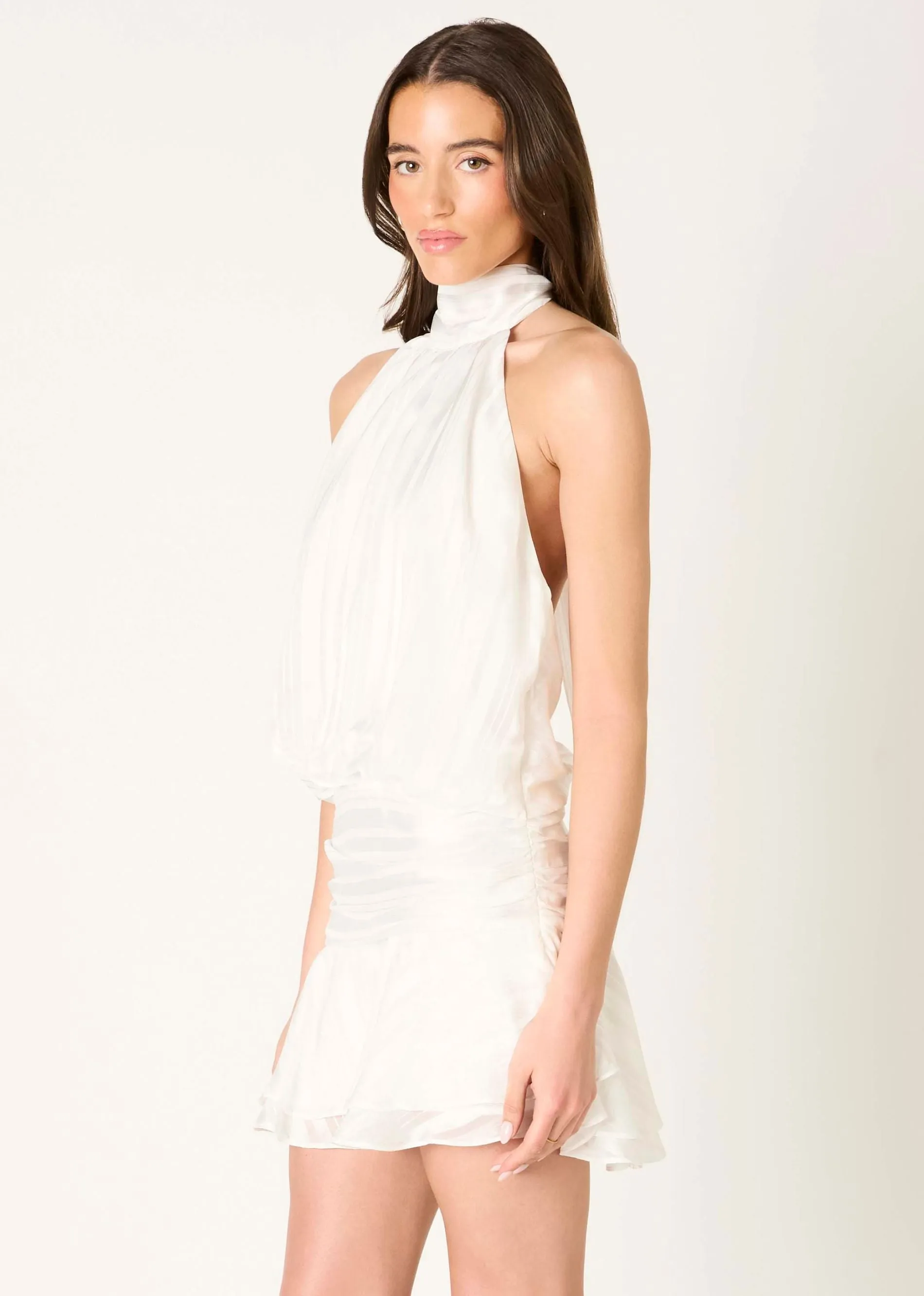 Ivory Muse Halter Mini Dress ★ White sold by Rock N Rags product image thumbnail 2