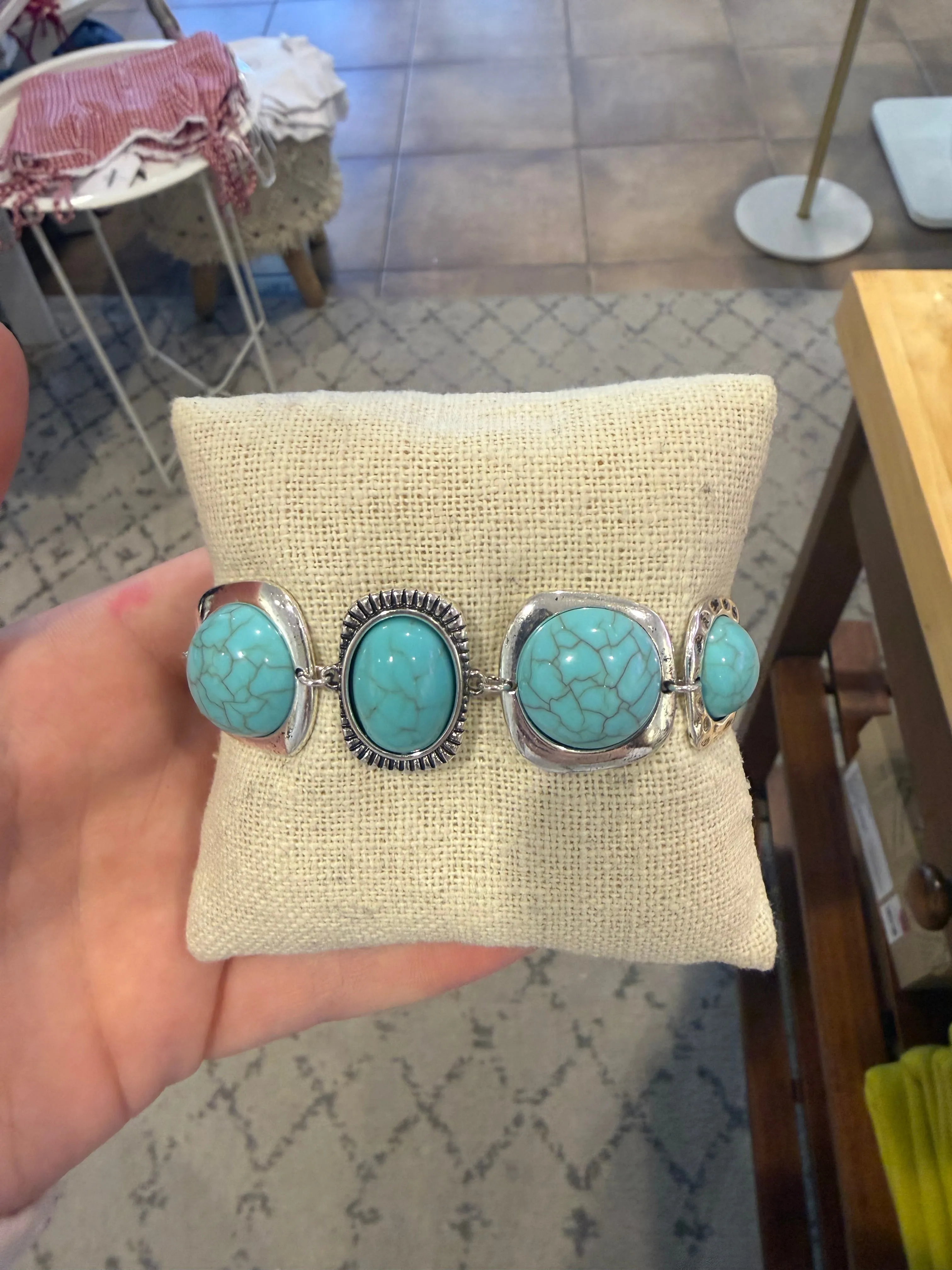 western teal stone bracelet sold by Rock N Rags