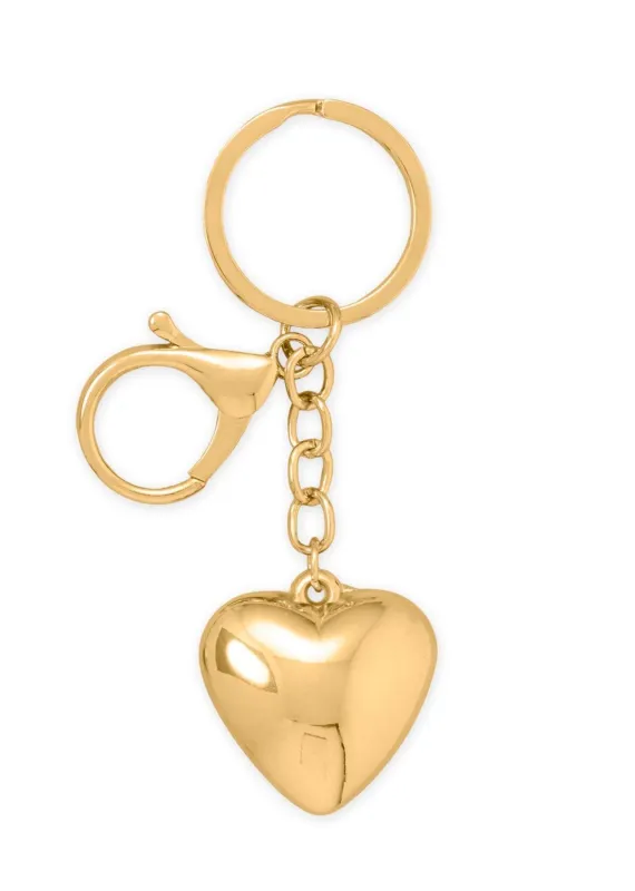 Heart Of Gold Keychain Charm ★ Gold made by Rock N Rags