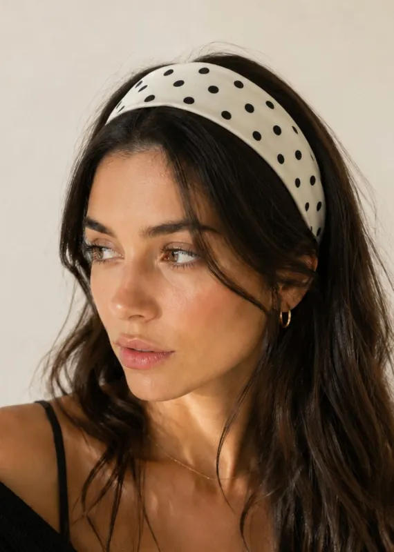 Polka Dot Headband ★ Ivory made by Rock N Rags