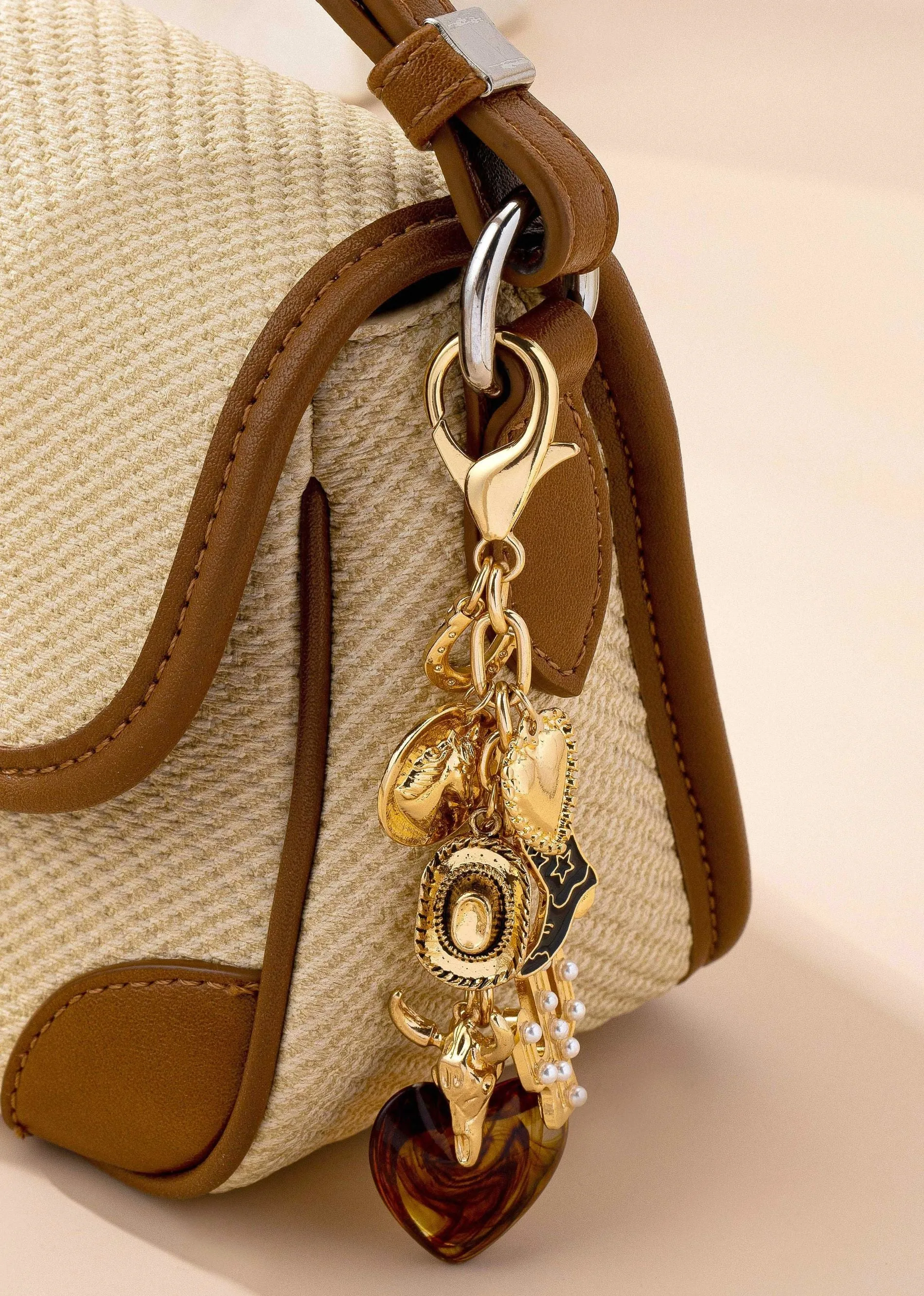 Western Heart Bag Charm Keychain ★ Gold sold by Rock N Rags product image thumbnail 2
