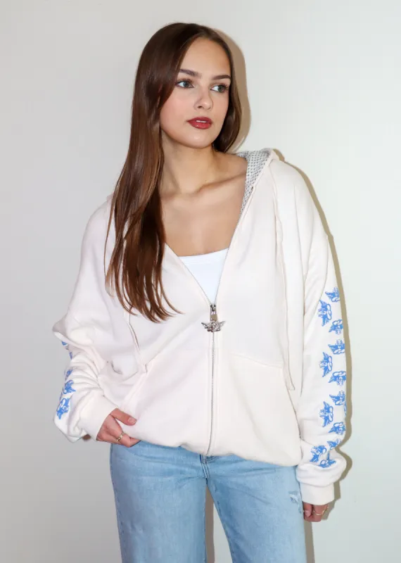 Boys Lie Yours Truly Harley Hoodie ★ Cream sold by Rock N Rags