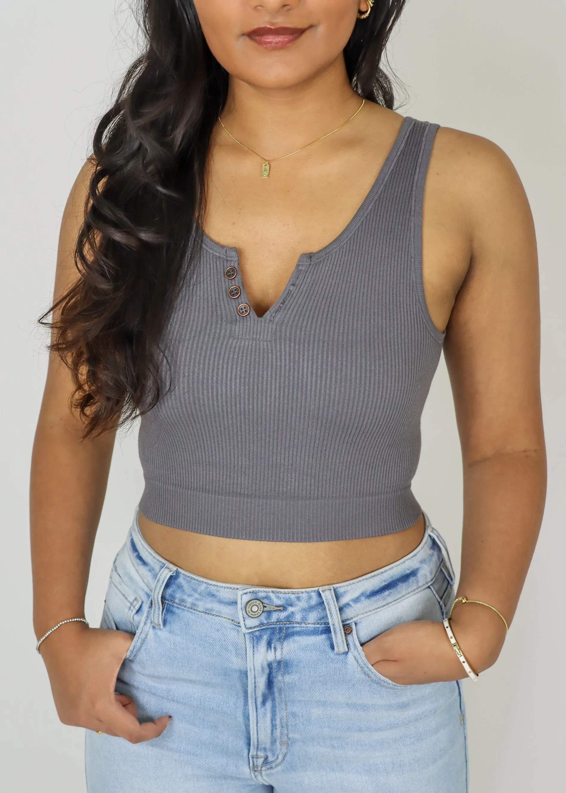Another Day Tank ★ Grey sold by Rock N Rags product image thumbnail 4