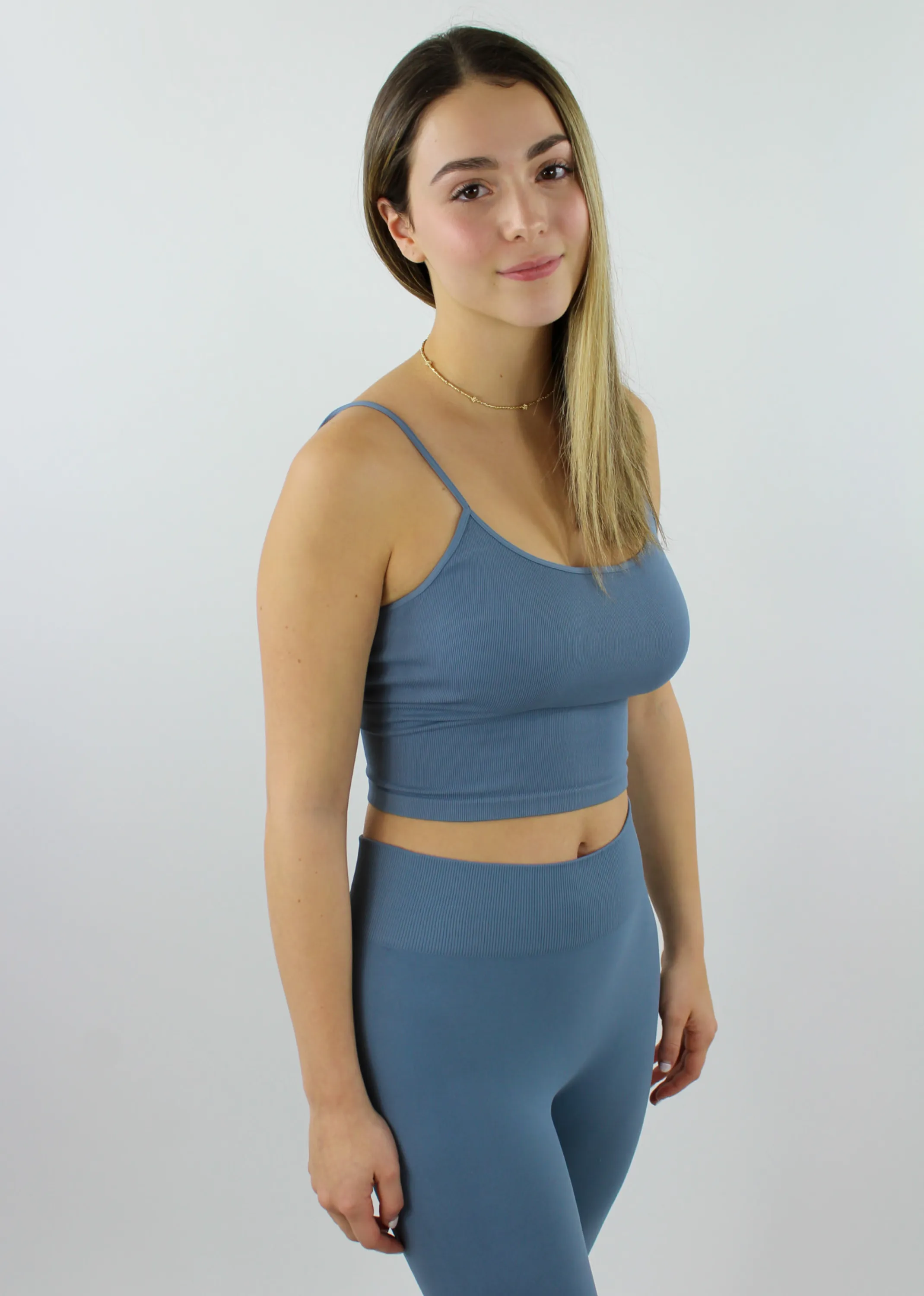 Work It Out Low Back Tank Top ★ Dusty Blue sold by Rock N Rags product image thumbnail 3