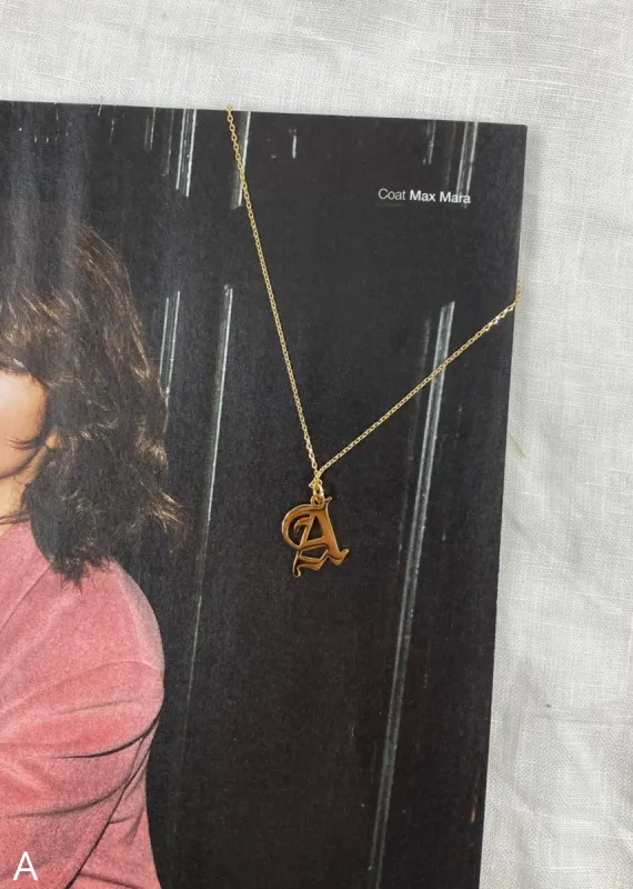 Old English Initial Necklace ★ Gold sold by Rock N Rags