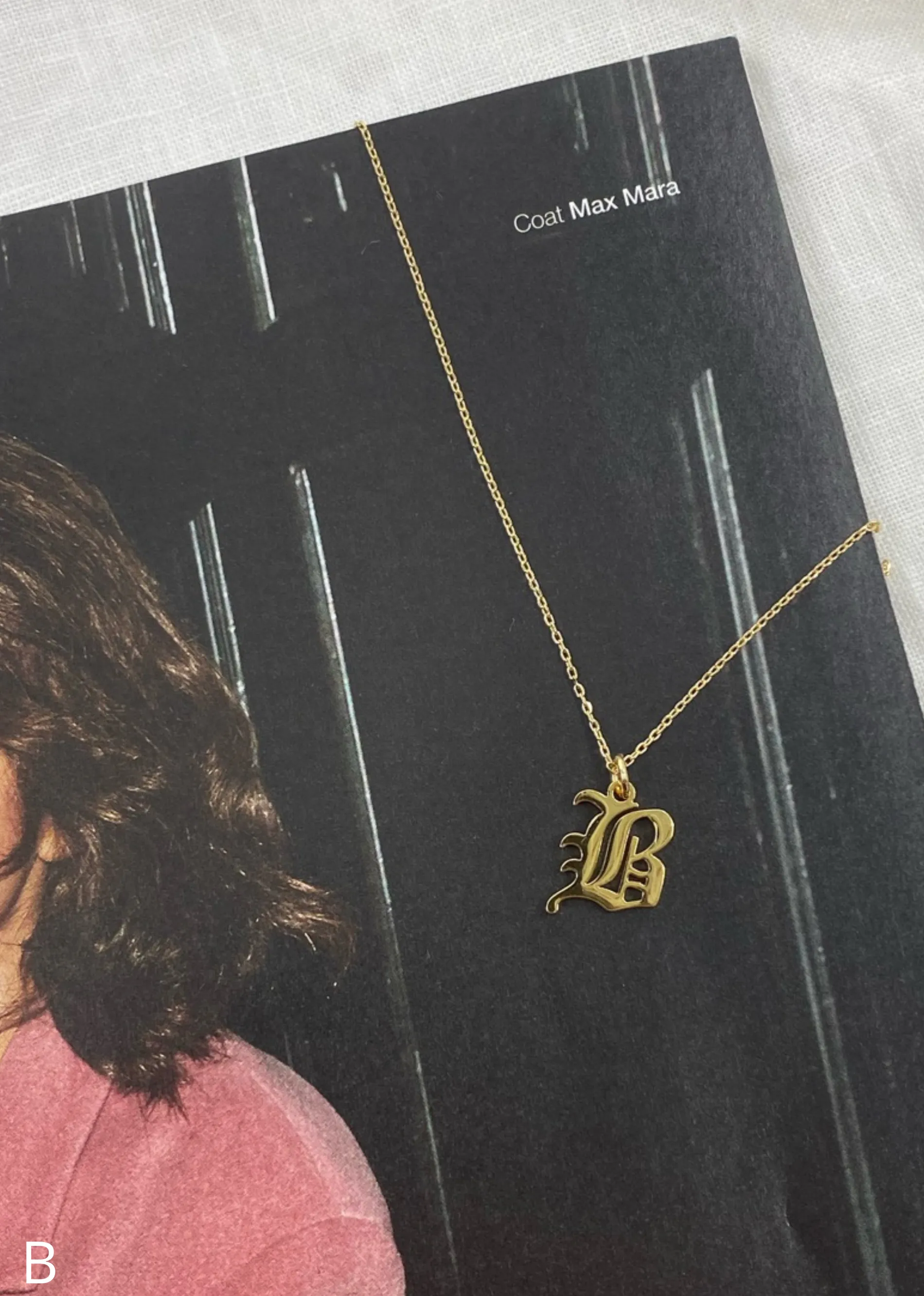 Old English Initial Necklace ★ Gold sold by Rock N Rags product image thumbnail 2