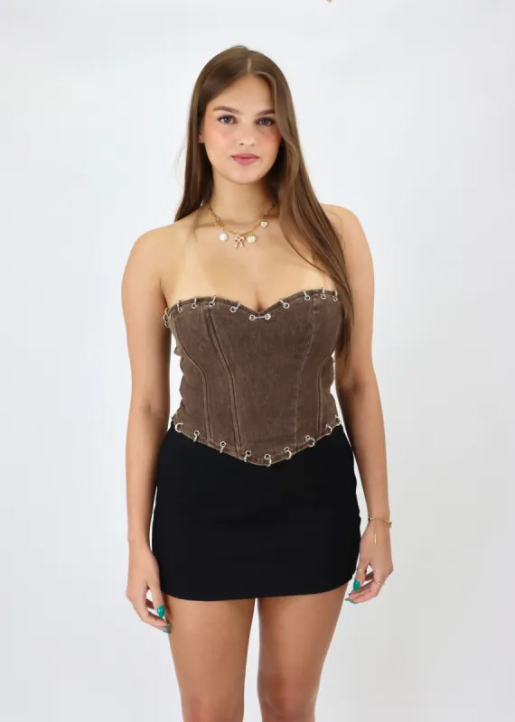 Roadrunner Corset ★ Brown sold by Rock N Rags