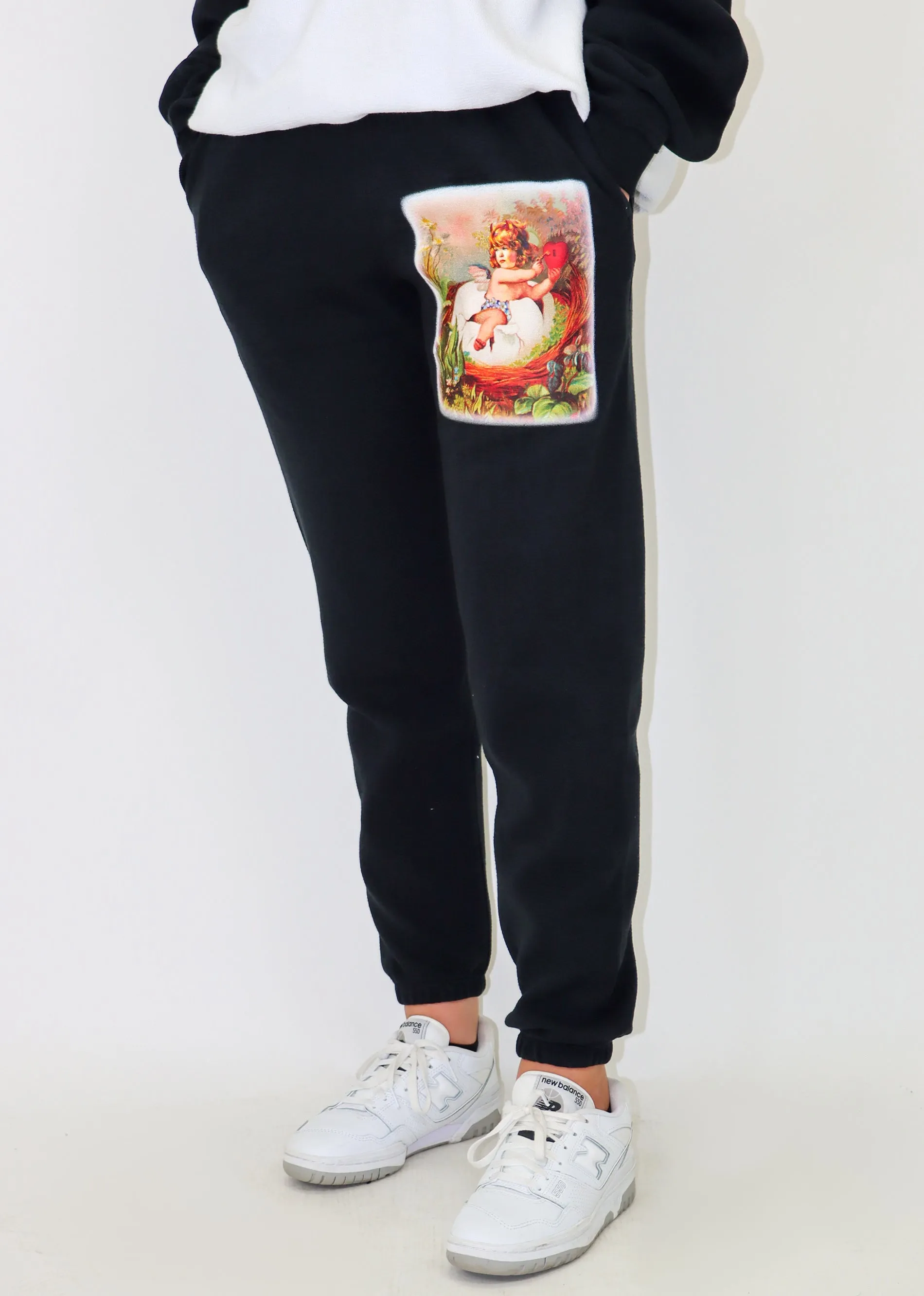 Boys Lie Nestled Up Sweatpants ★ Black sold by Rock N Rags product image thumbnail 2