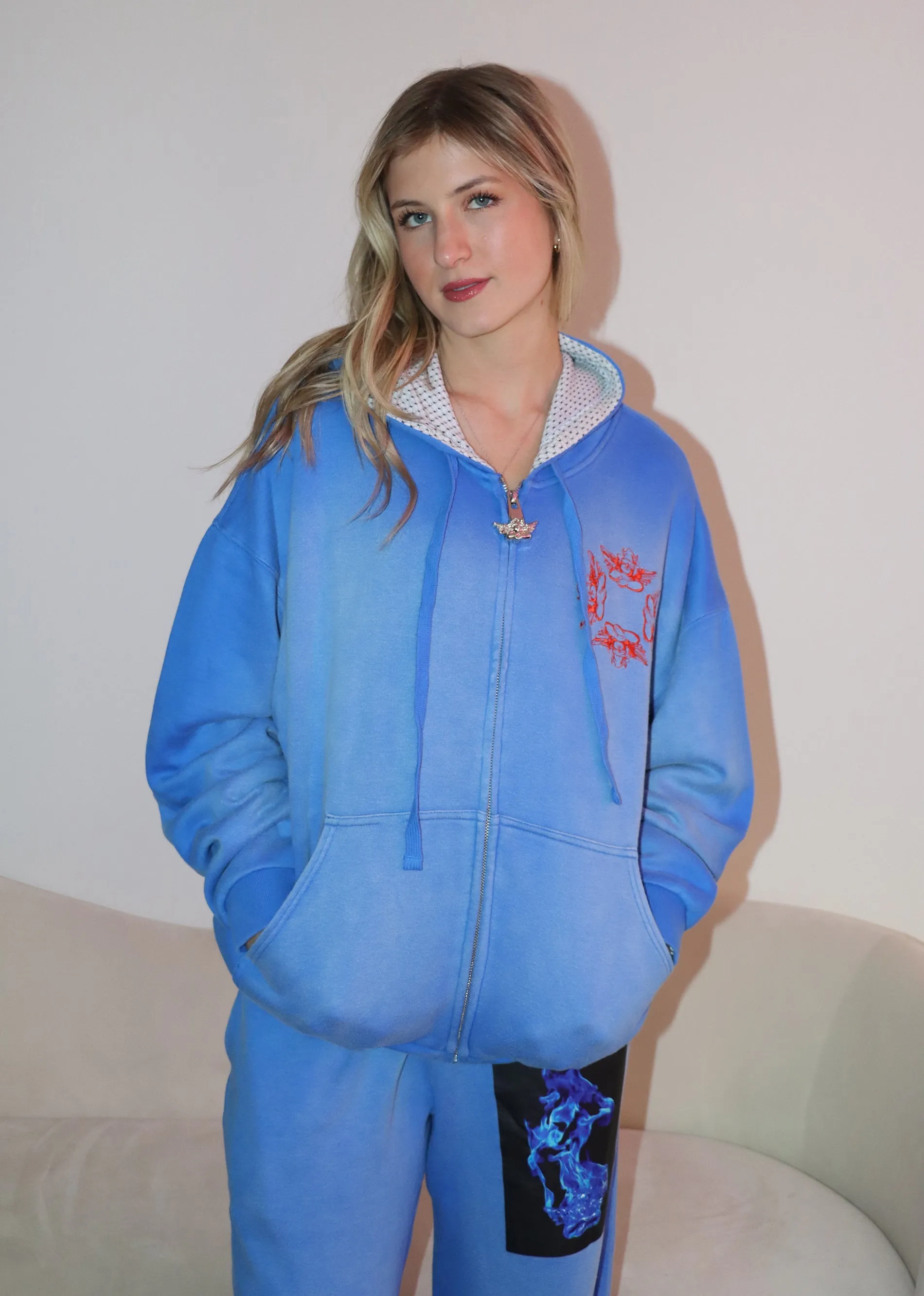 Boys Lie Electric Love Zip Up Hoodie ★ Blue sold by Rock N Rags product image thumbnail 2
