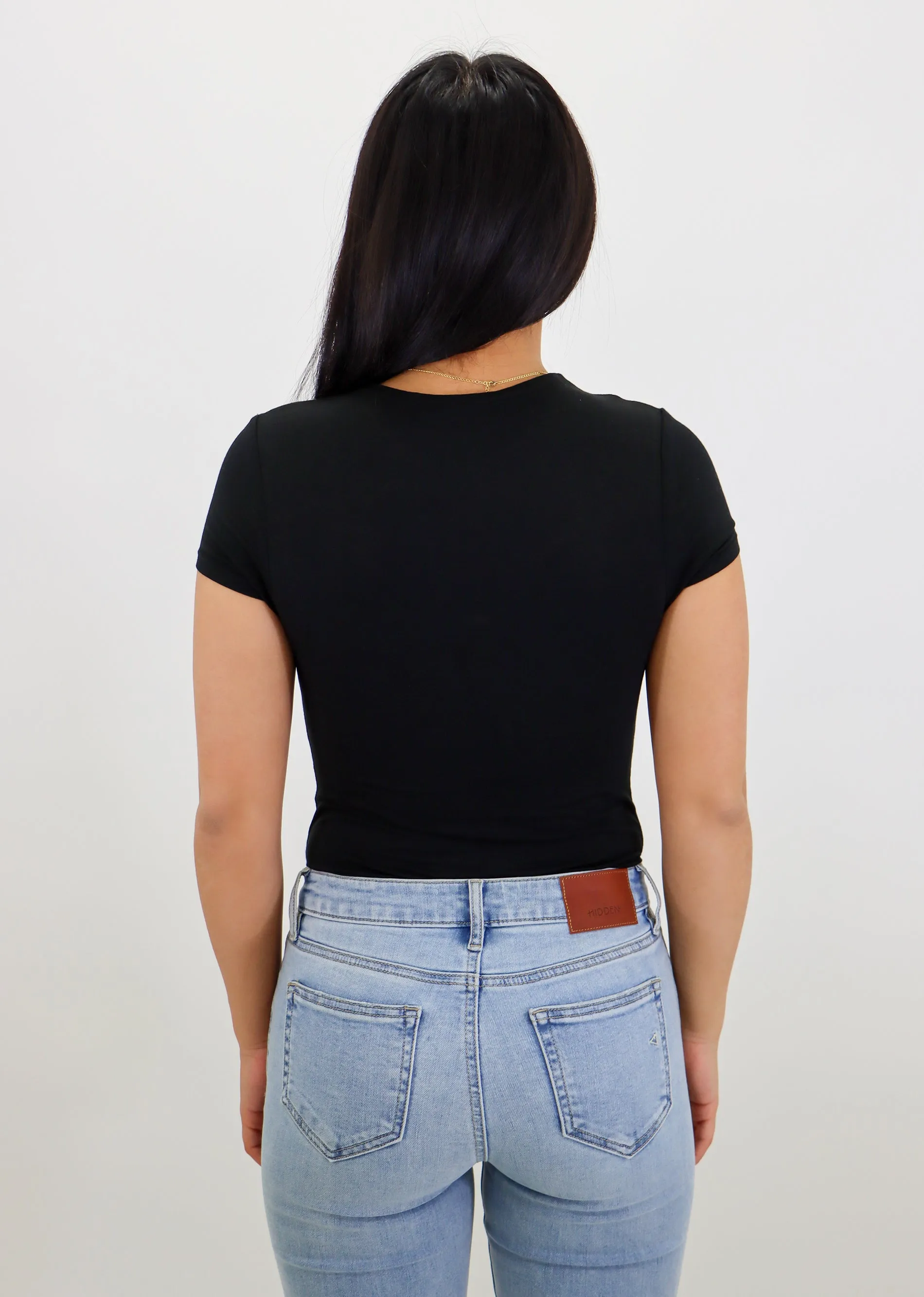 Everything I Love Short Sleeve Bodysuit ★ Black sold by Rock N Rags product image thumbnail 4