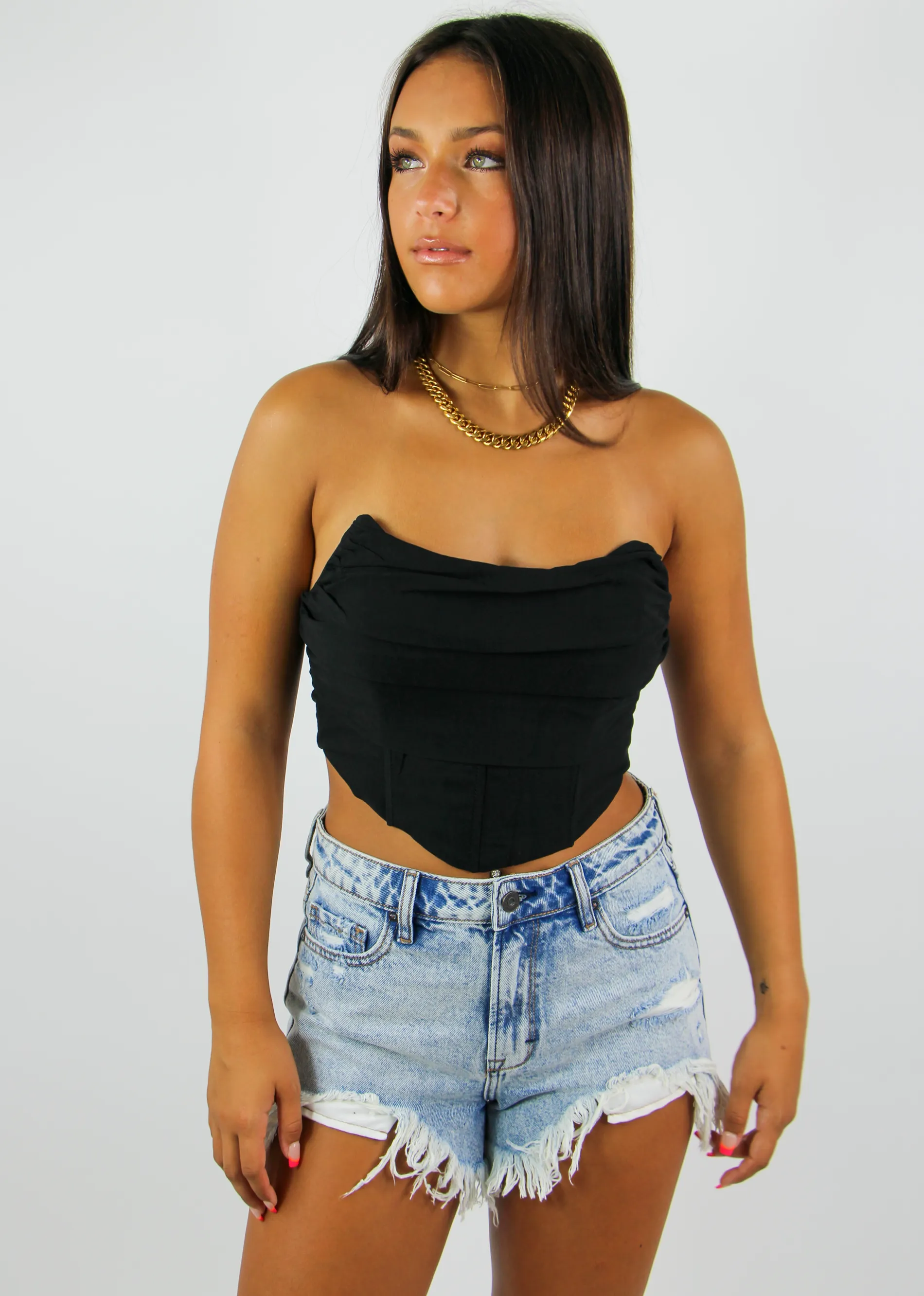 Hear It Back Corset Top ★ Black sold by Rock N Rags