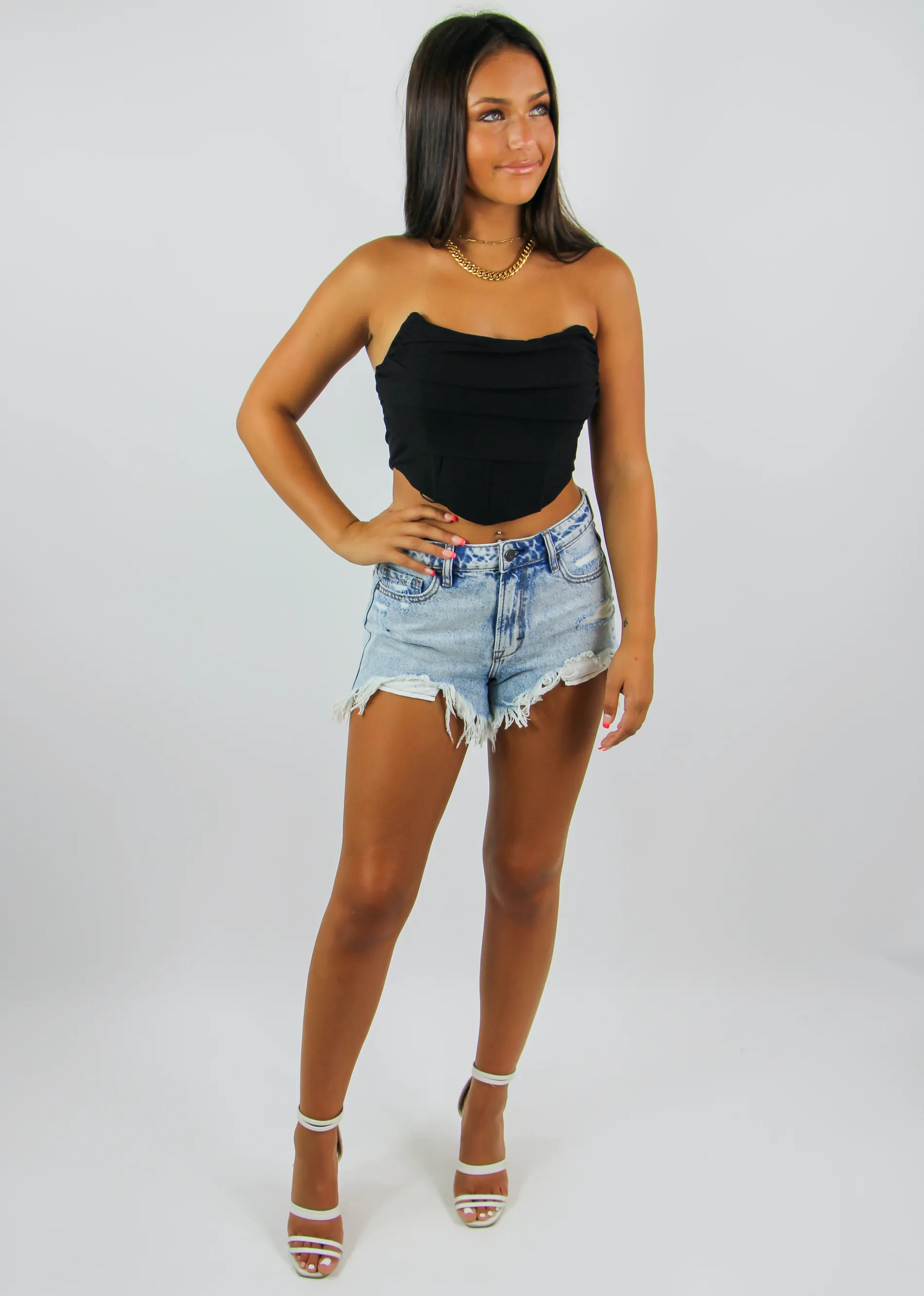 Hear It Back Corset Top ★ Black sold by Rock N Rags product image thumbnail 4