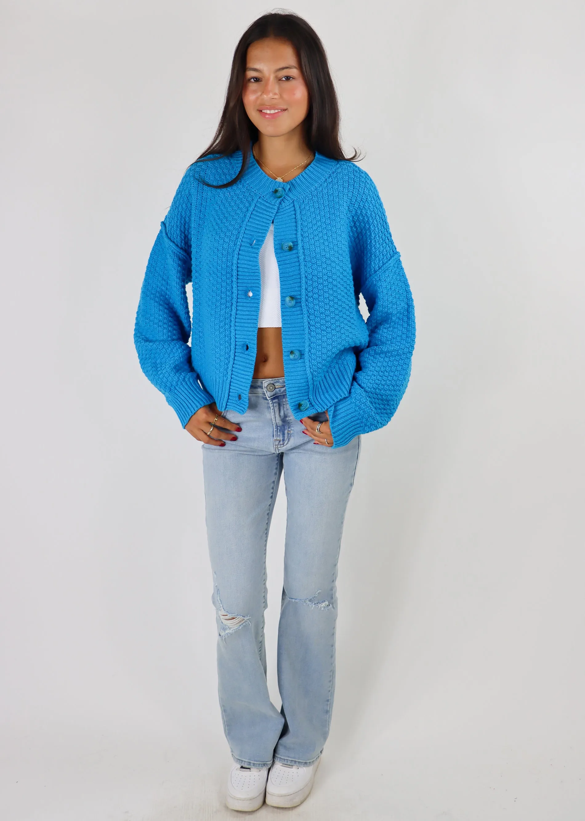 Fall Nights Cardigan ★ Neon Blue sold by Rock N Rags product image thumbnail 5