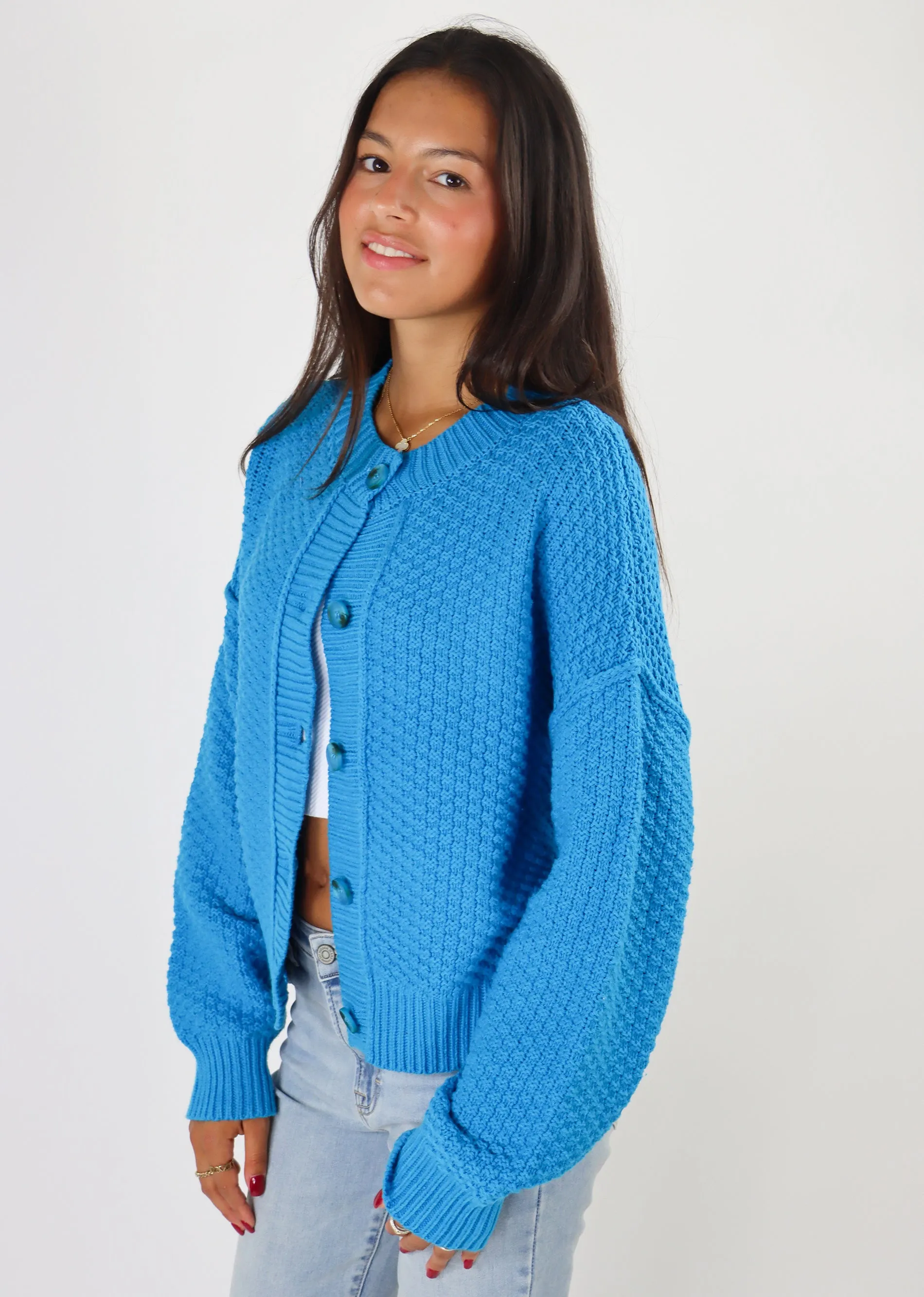 Fall Nights Cardigan ★ Neon Blue sold by Rock N Rags product image thumbnail 3