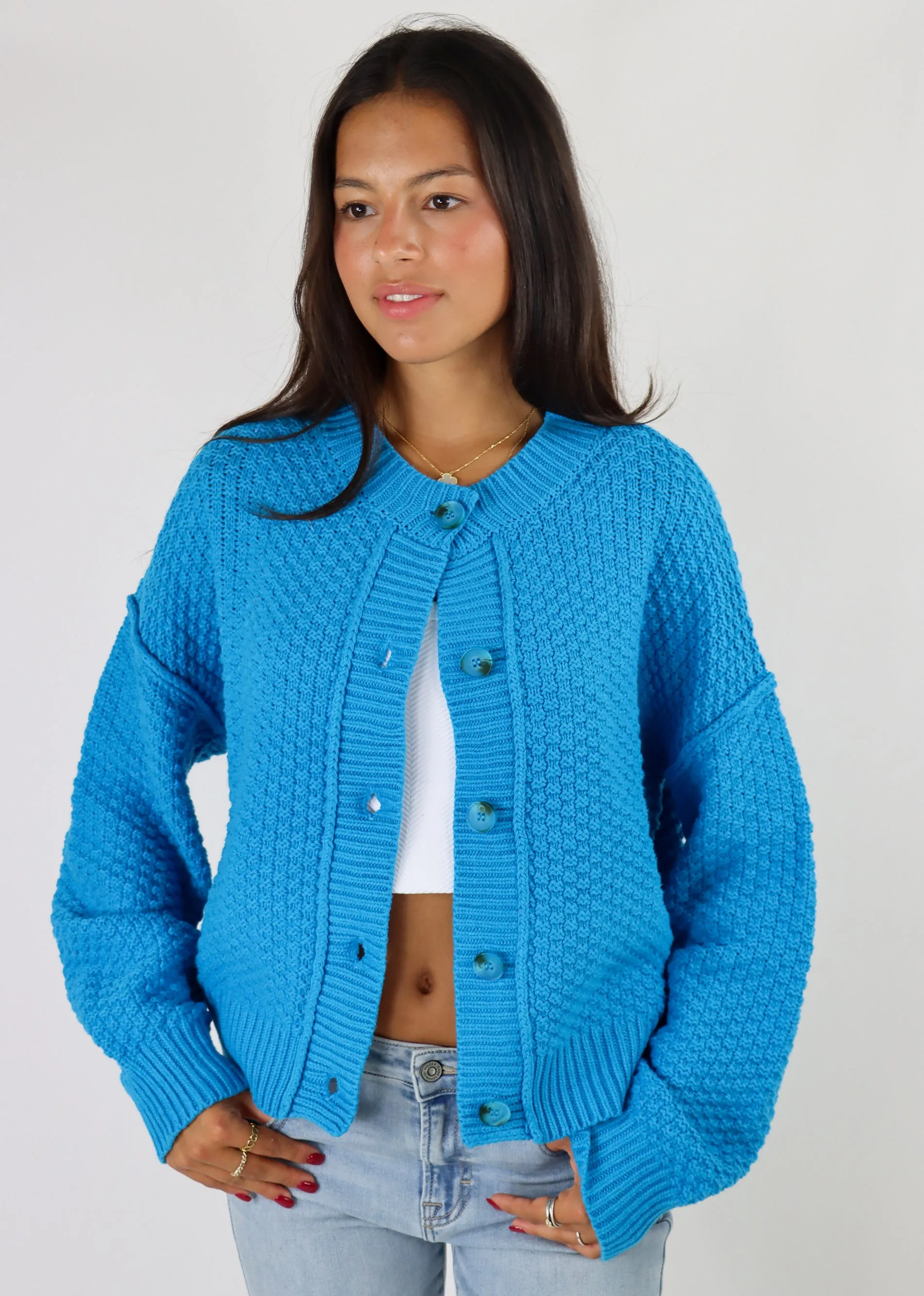Fall Nights Cardigan ★ Neon Blue sold by Rock N Rags product image thumbnail 2