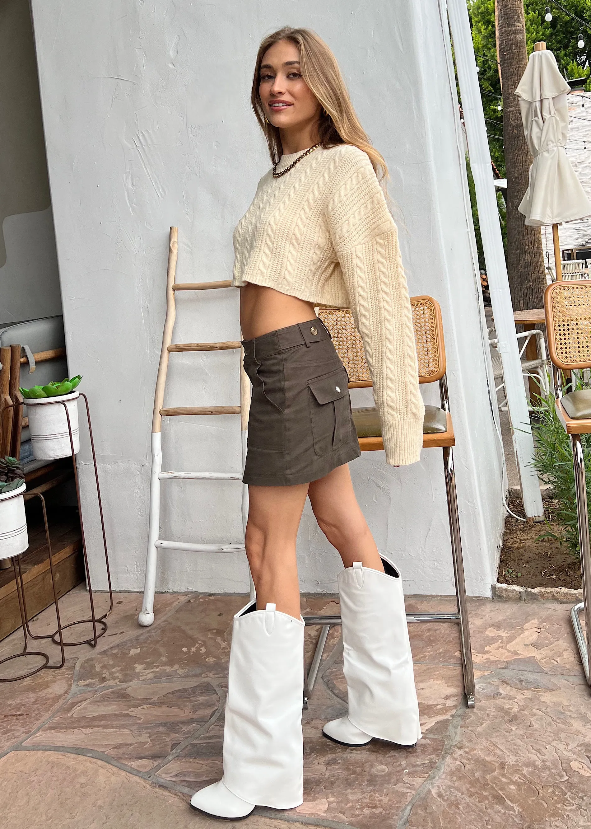 Hours In Silence Skirt ★ Army Green sold by Rock N Rags product image thumbnail 3