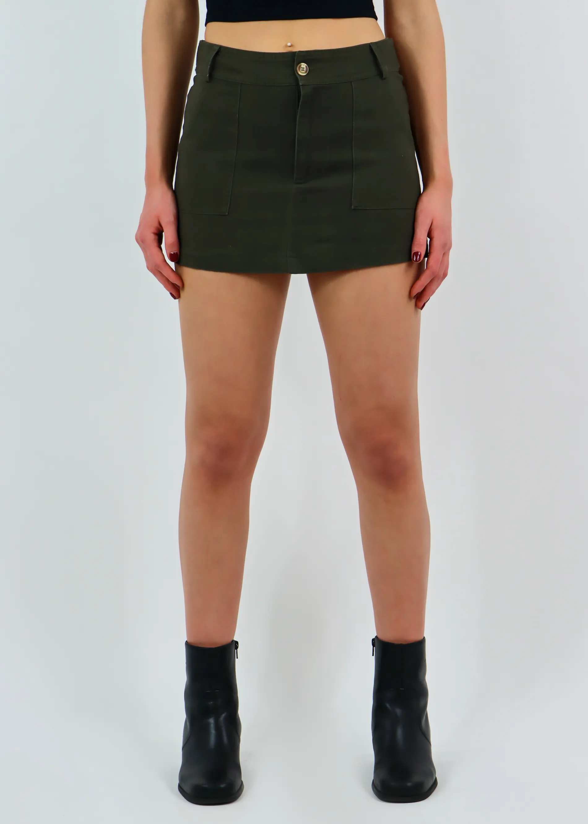 Hours In Silence Skirt ★ Army Green sold by Rock N Rags product image thumbnail 4