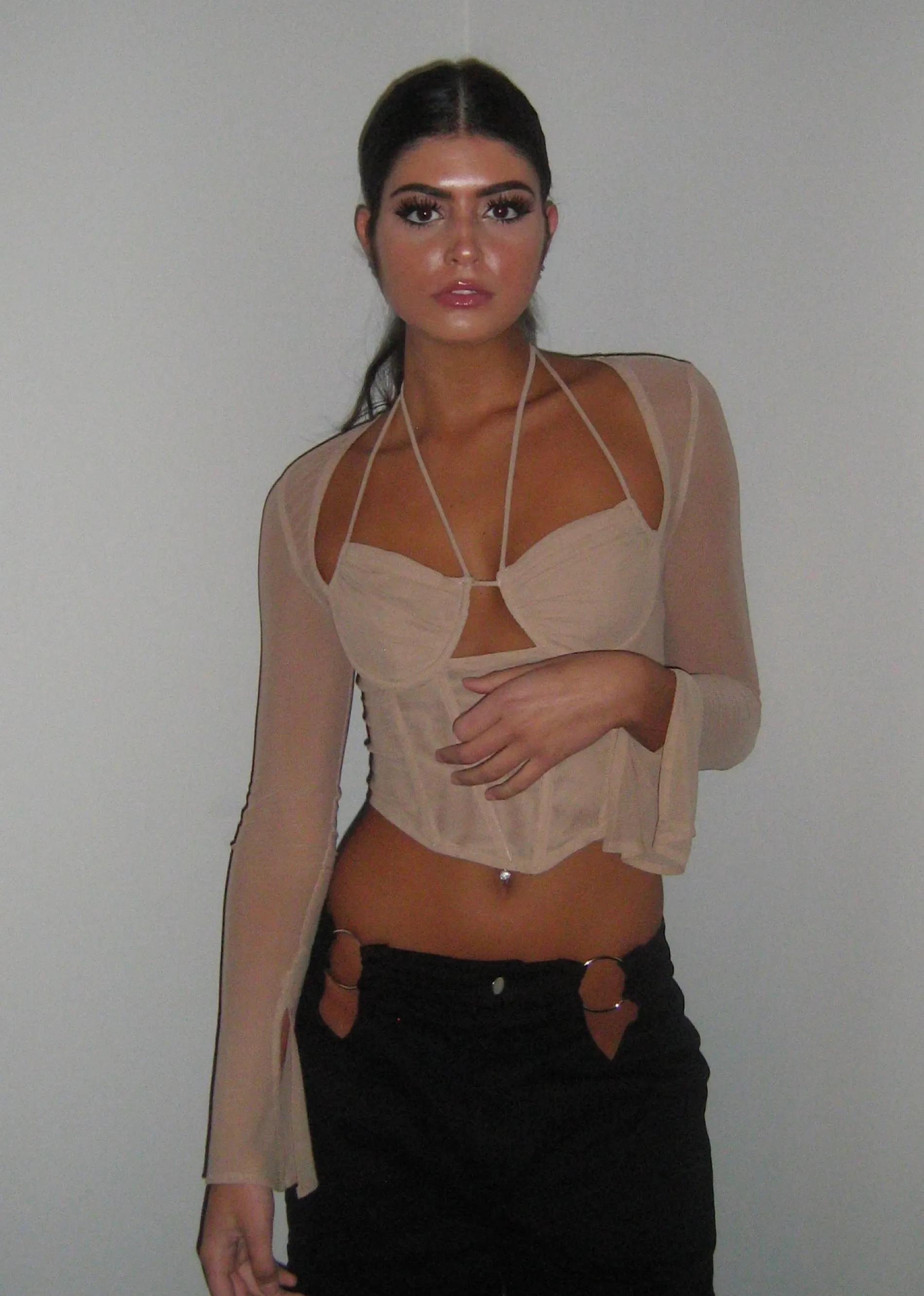 Selfish Corset Halter Top ★ Tan sold by Rock N Rags product image thumbnail 2