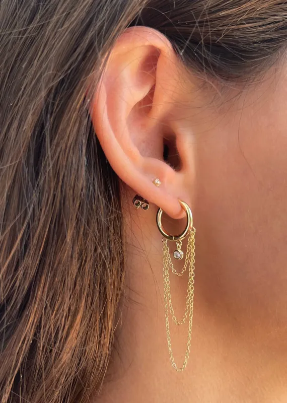 Chain Smoker Earrings ★ Gold sold by Rock N Rags