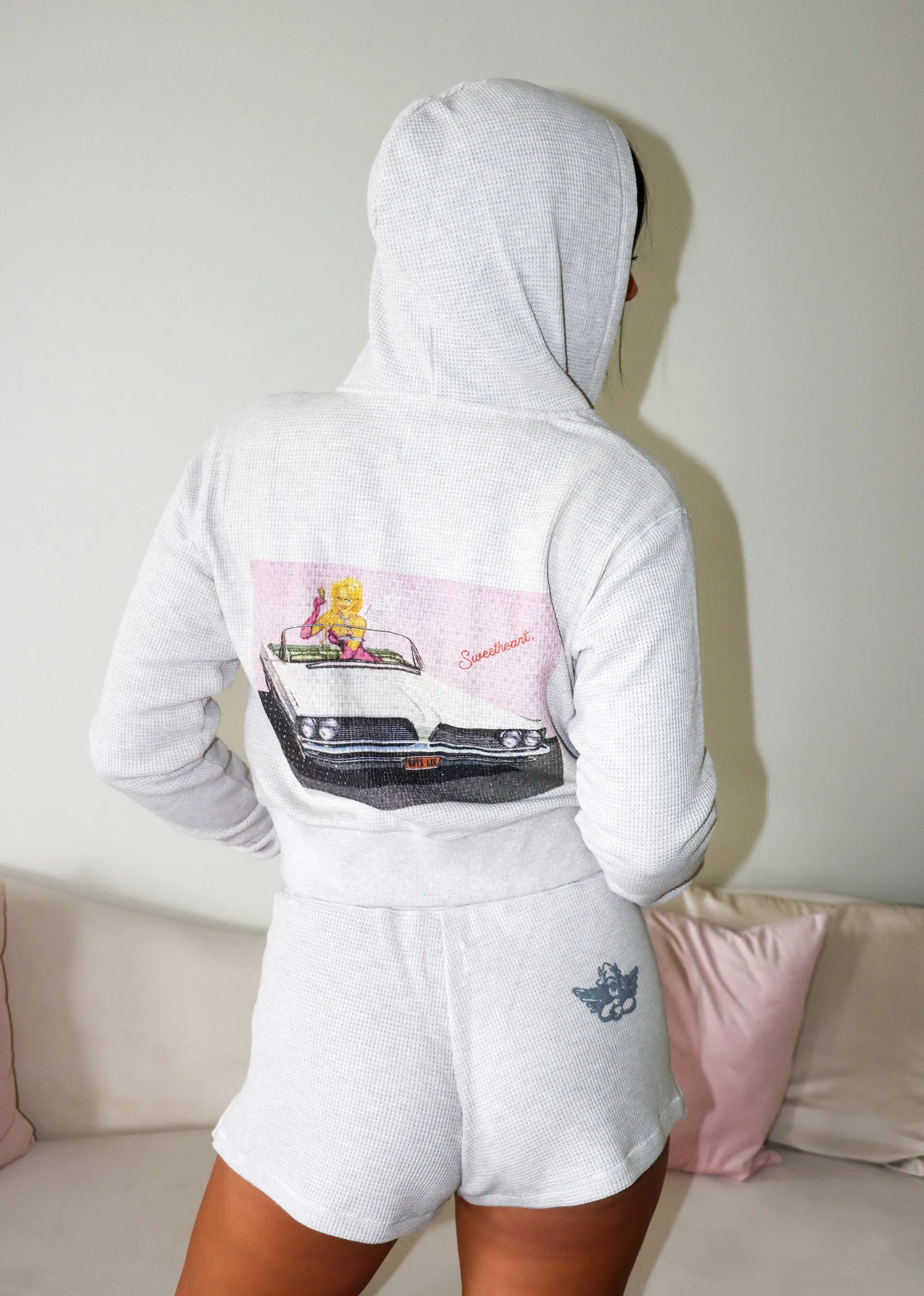 Boys Lie Fare Enough Thermal Zip Up Hoodie ★ Grey sold by Rock N Rags product image thumbnail 2