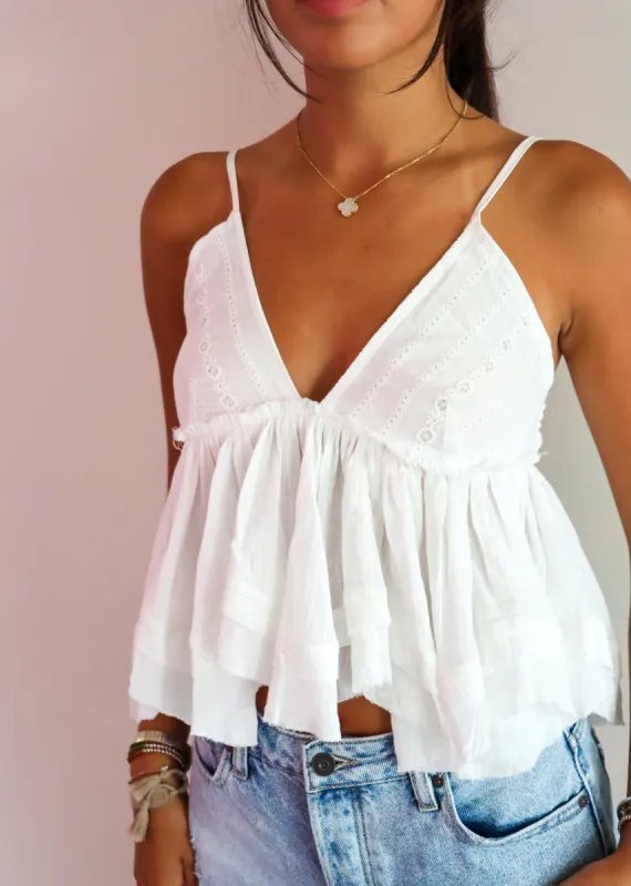 Go With The Flow Tank ★ White sold by Rock N Rags