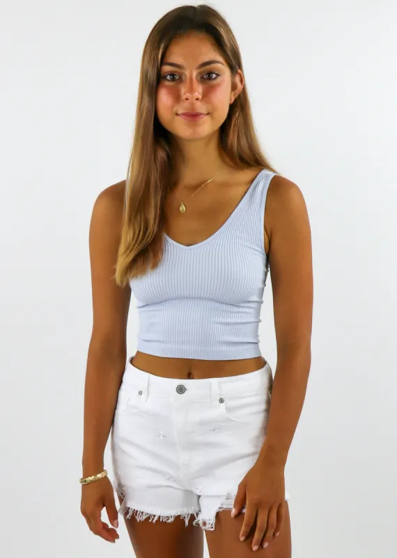 Take The Plunge Full Length Top ★ Heather Blue sold by Rock N Rags