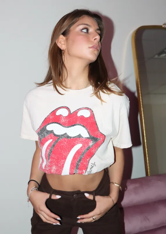 Rolling Stones Lick Graphic Tee ★ Off White sold by Rock N Rags