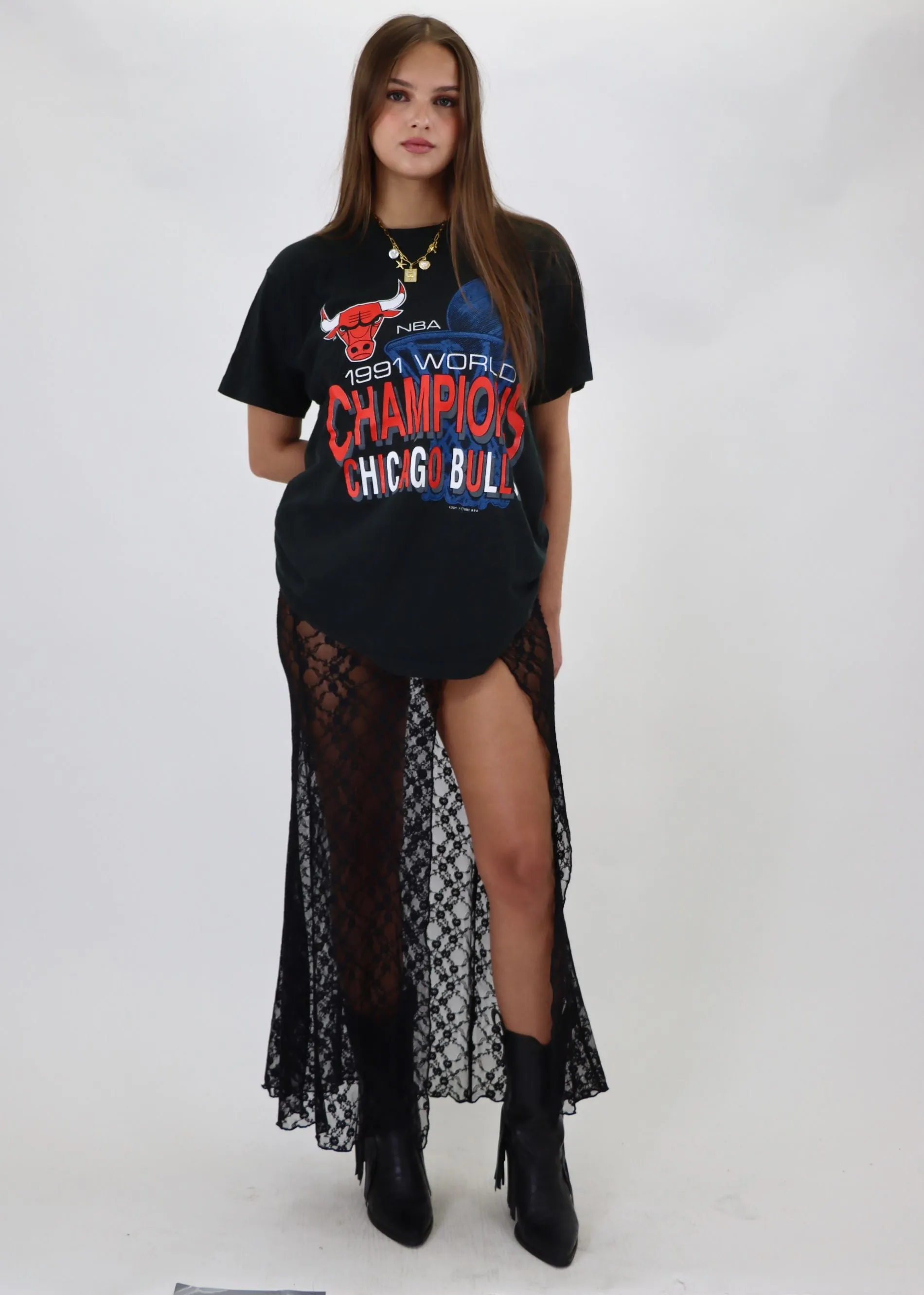 Miss Universe Lace Maxi Skirt ★ Black sold by Rock N Rags