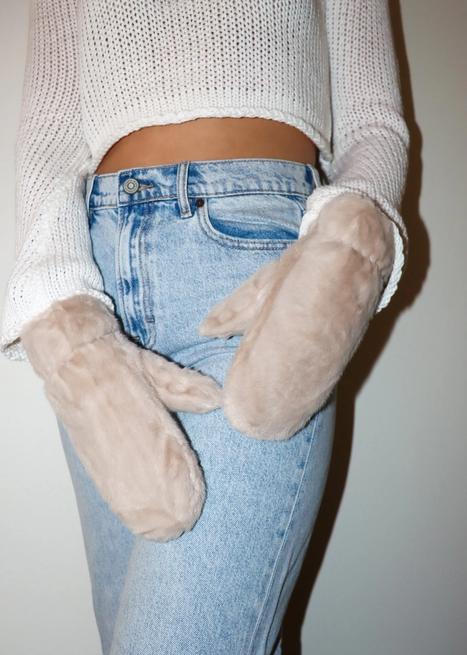 Move On Up Fur Mittens ★ Tan sold by Rock N Rags