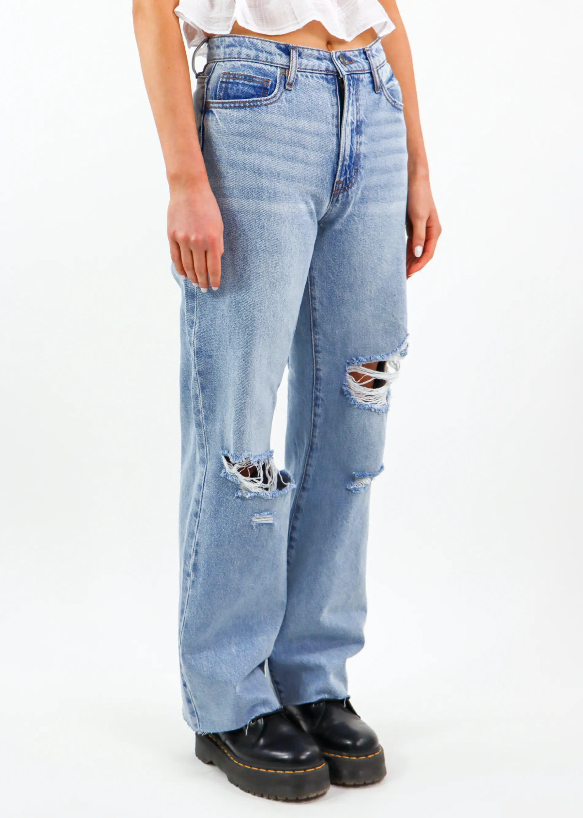 Ridin Solo Straight Leg Jeans ★ Light Wash sold by Rock N Rags product image thumbnail 5
