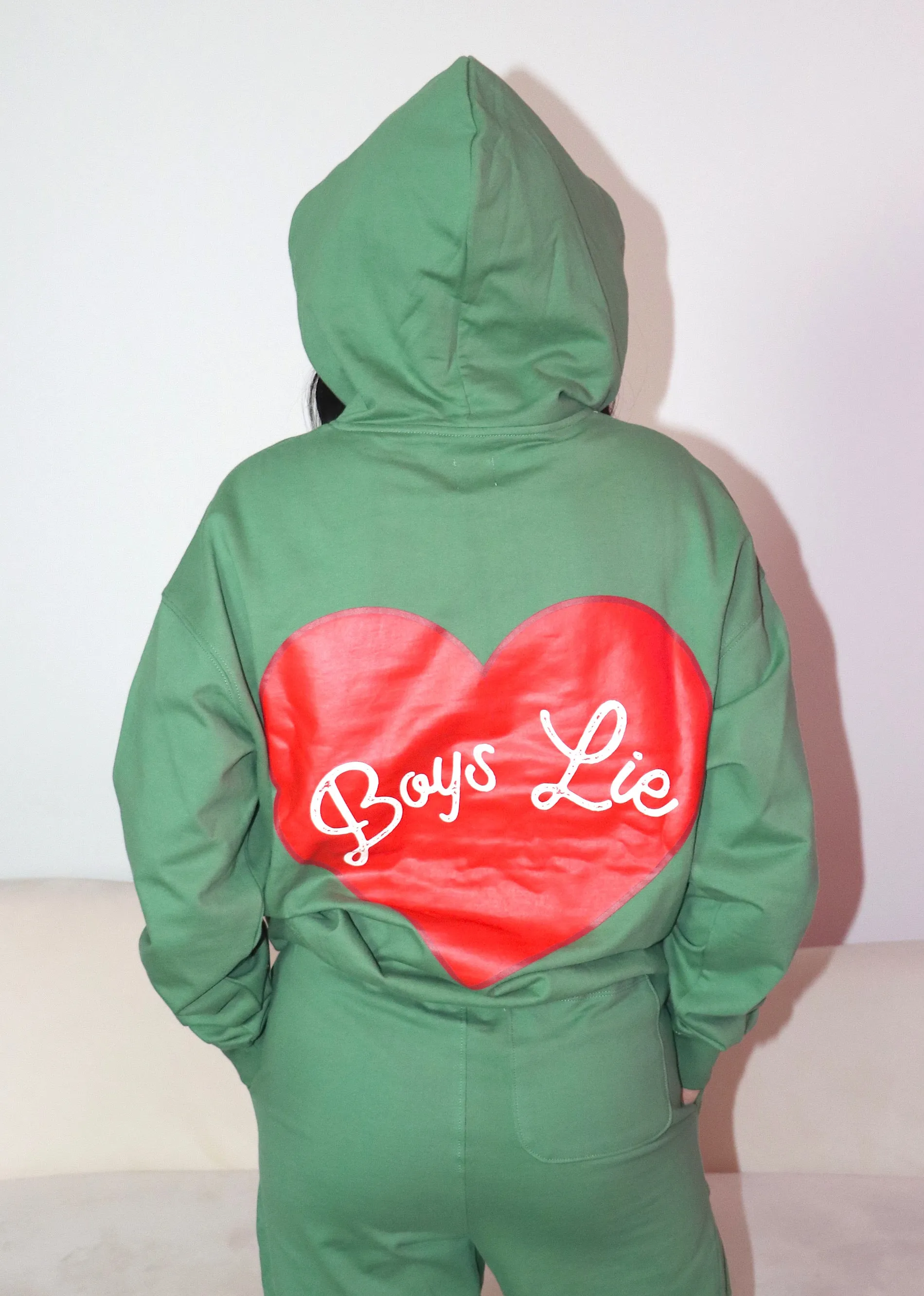 Boys Lie Charmer Hoodie ★ Green sold by Rock N Rags product image thumbnail 3