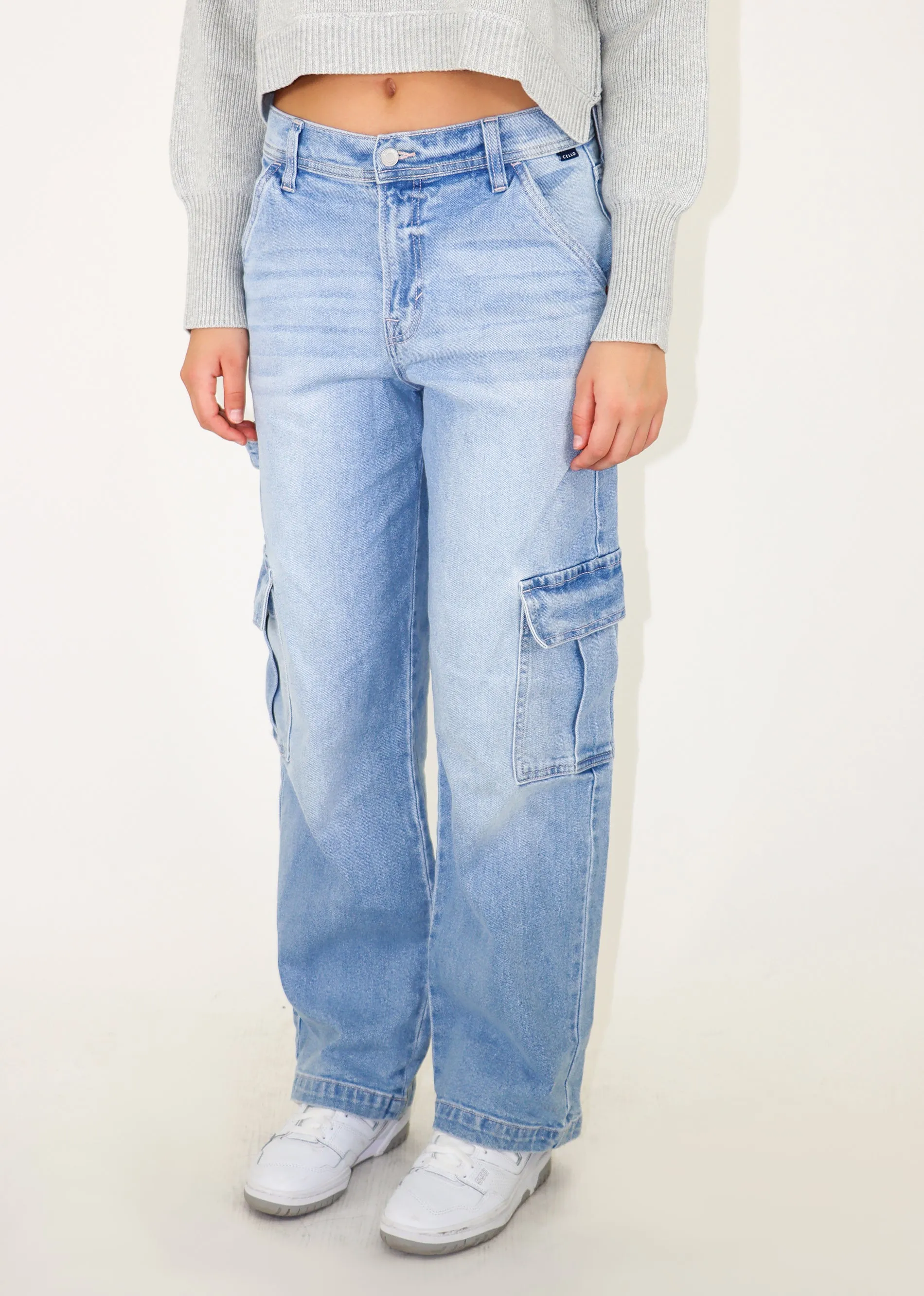 Energy Low Rise Cargo Jeans ★ Light Wash sold by Rock N Rags product image thumbnail 5